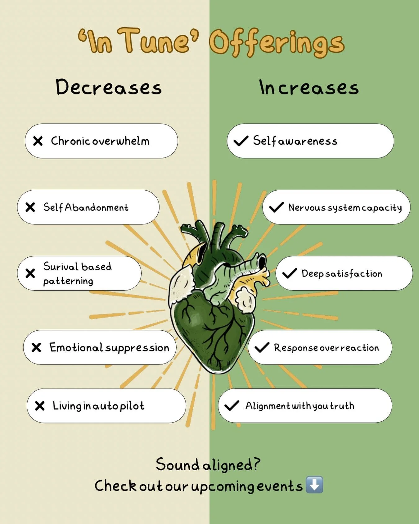 Start this year with deep CONNECTION, TRUST and CLARITY 🌀🔑

Offerings to Tune In this January 

🌀 In Tune free social - 18th Jan 11:30-2pm

A super chilled chance to meet likeminded women, share your offerings and connect to grounding practices - 
