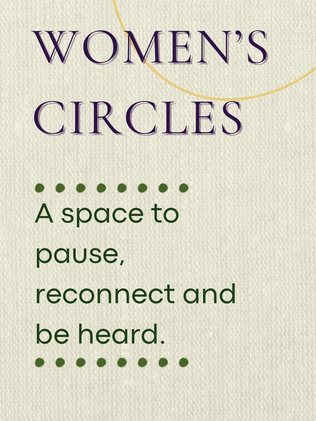 It&rsquo;s can be challenging to put these spaces into words, but really, it&rsquo;s so simple. 

Gathering, connecting, listening 

A space that teaches you how to just be 

Will you be sitting with us?