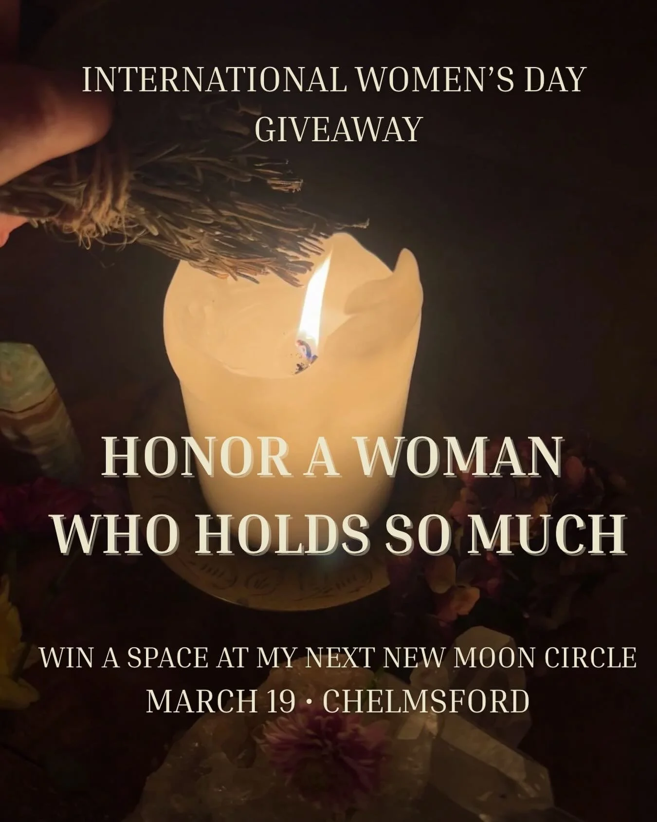 Some women are holding more than they realize 

In honour of International Women&rsquo;s Day, I&rsquo;m gifting one space at my next New Moon Circle to a woman who could benefit from being held in return.

If someone&rsquo;s face rises as you read th