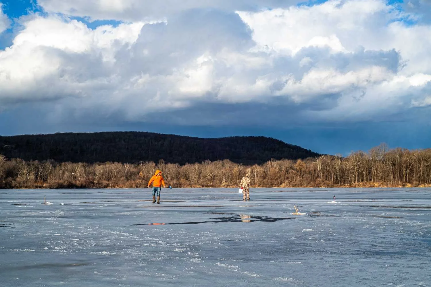 We had an 88-acre public lake to ourselves.