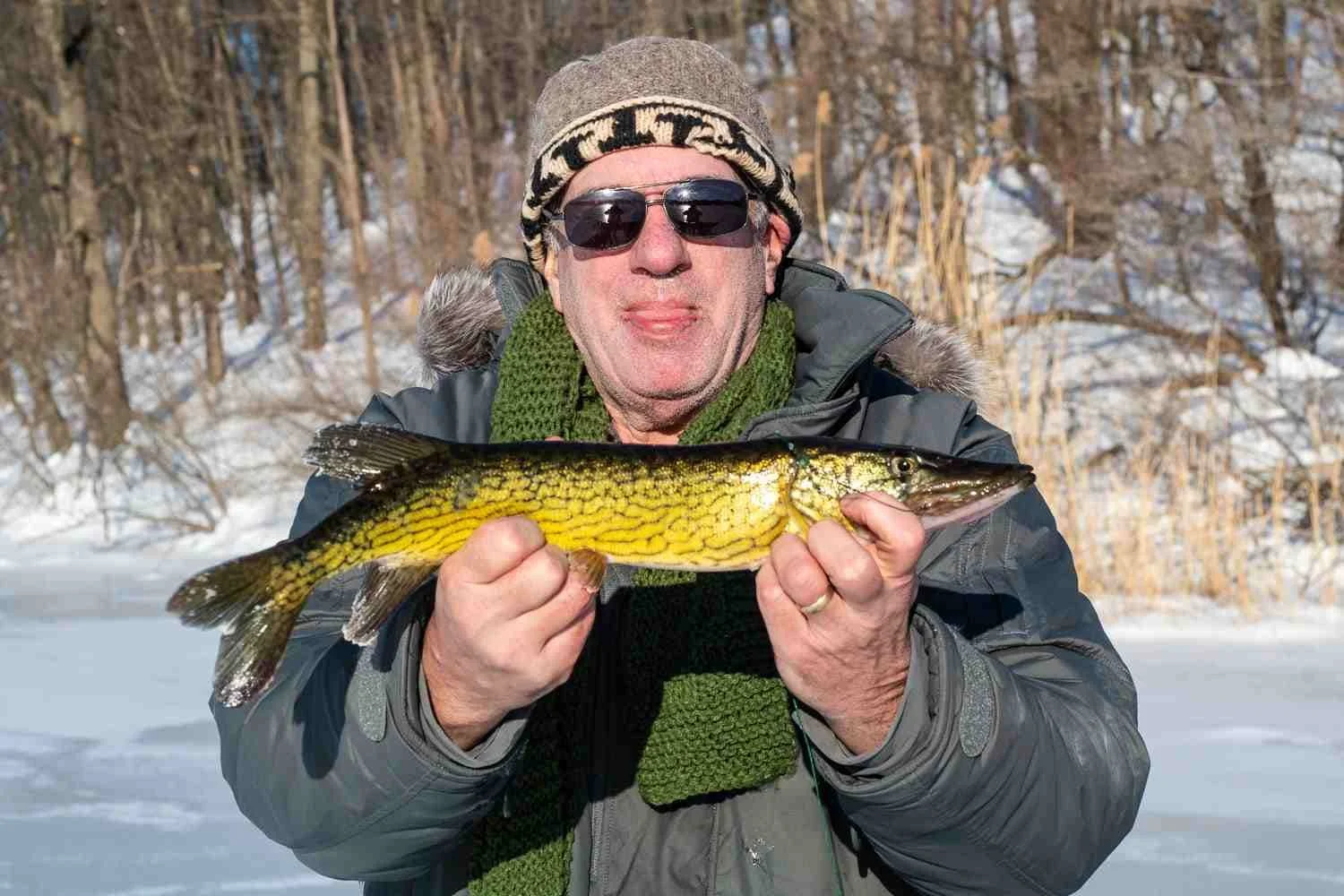 Round Valley Pond Ice Fishing