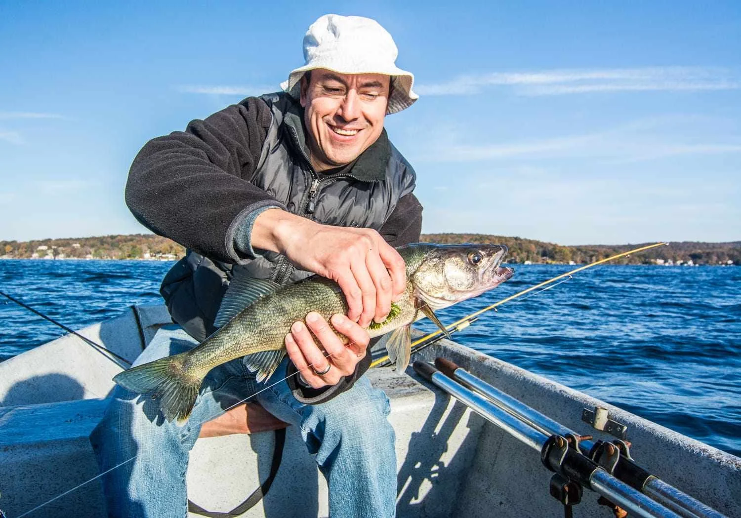 Jorge Hildago and a walleye.