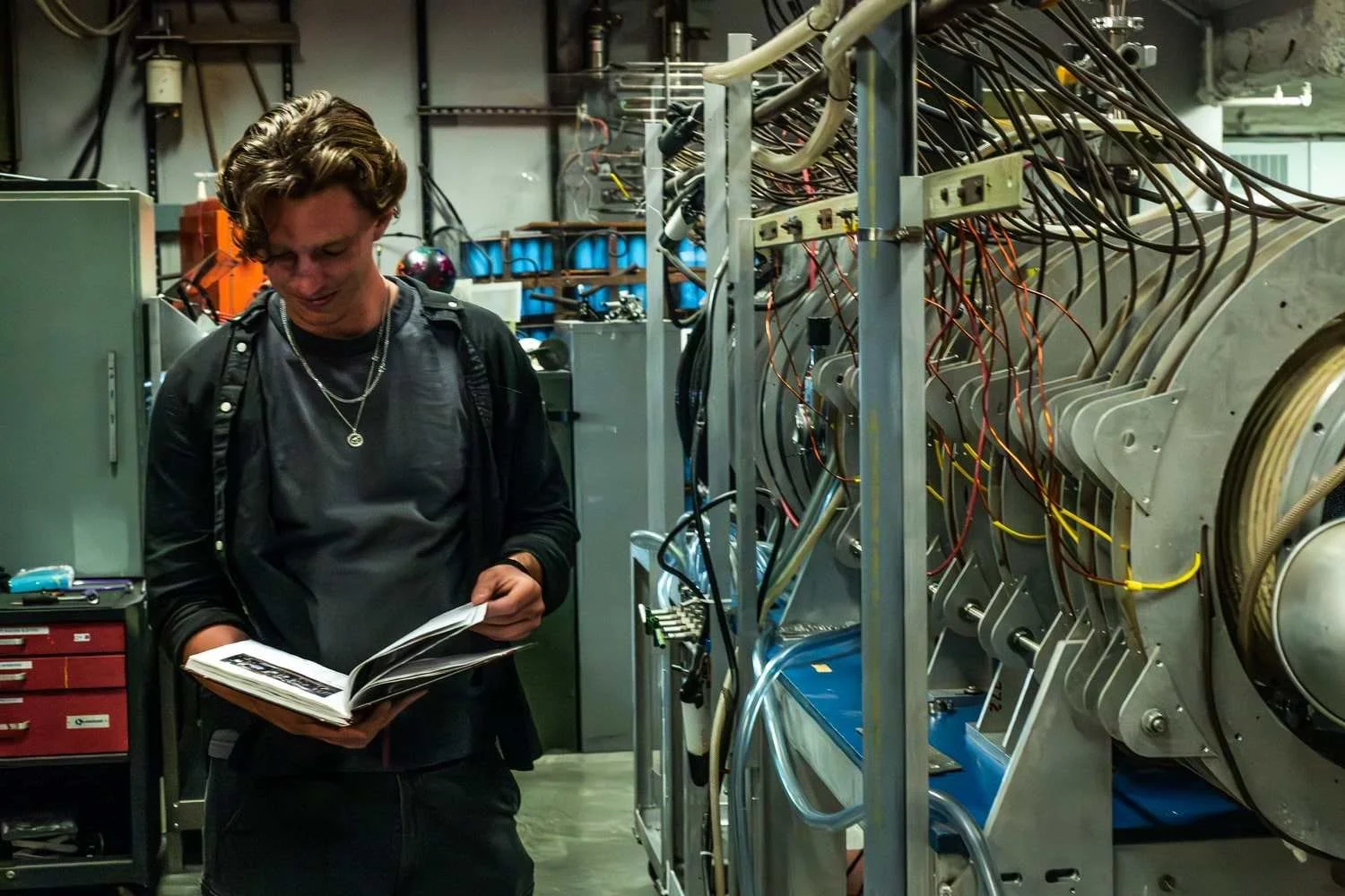 Matt Litton in his physics lab.