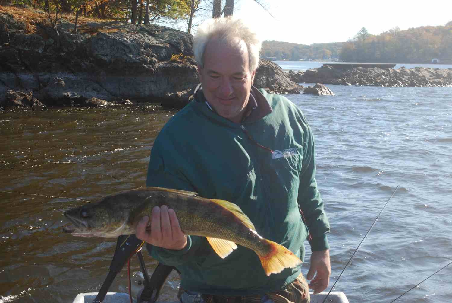 A walleye weighing nearly six pounds.
