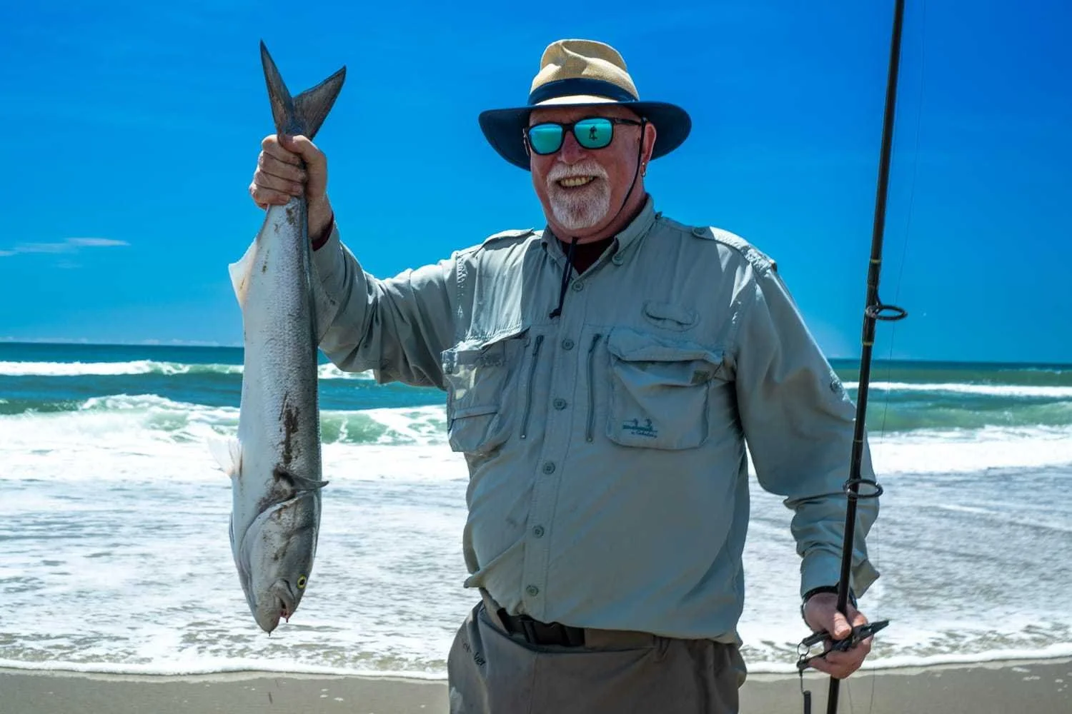 An OK-size bluefish.