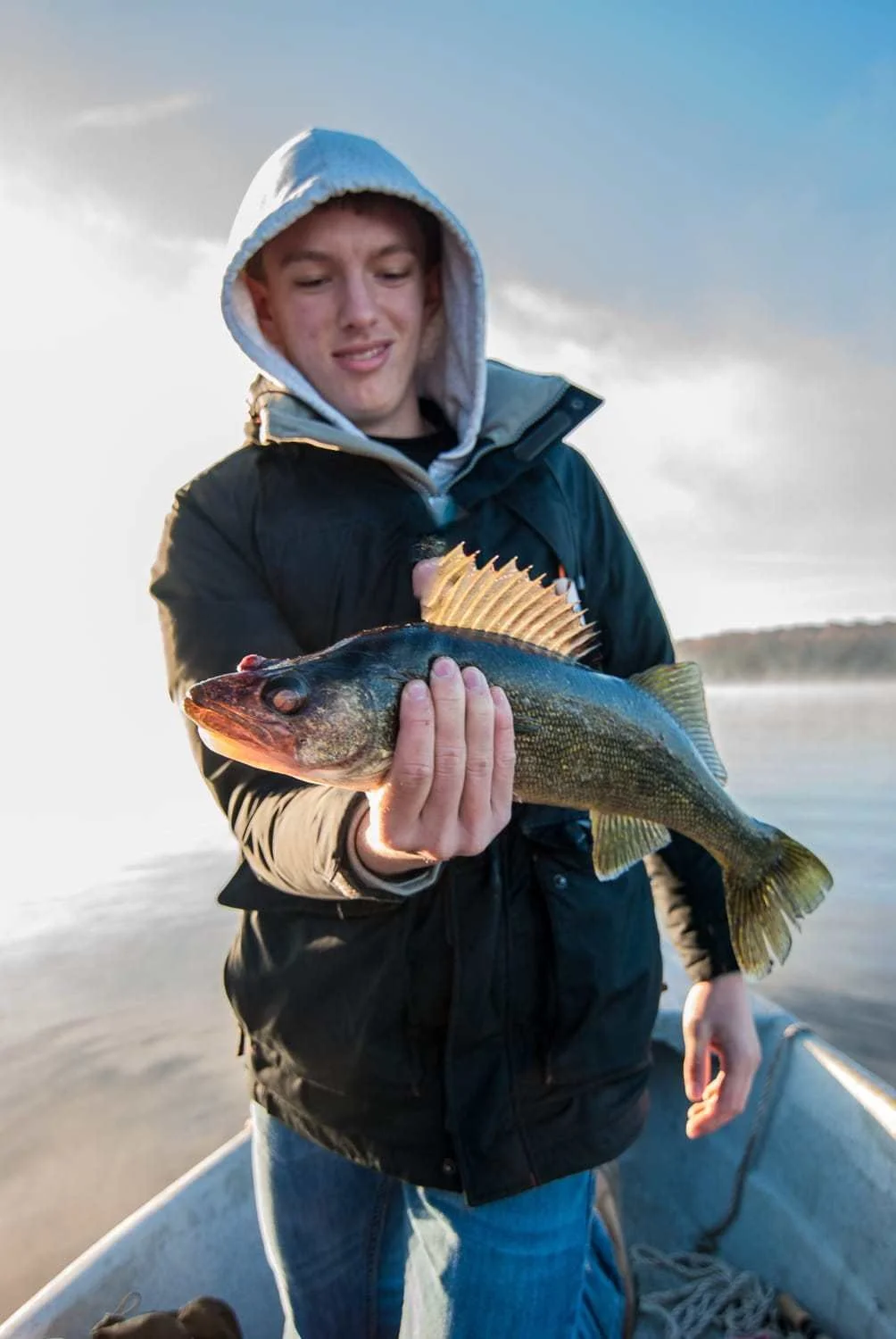 A walleye and fog.