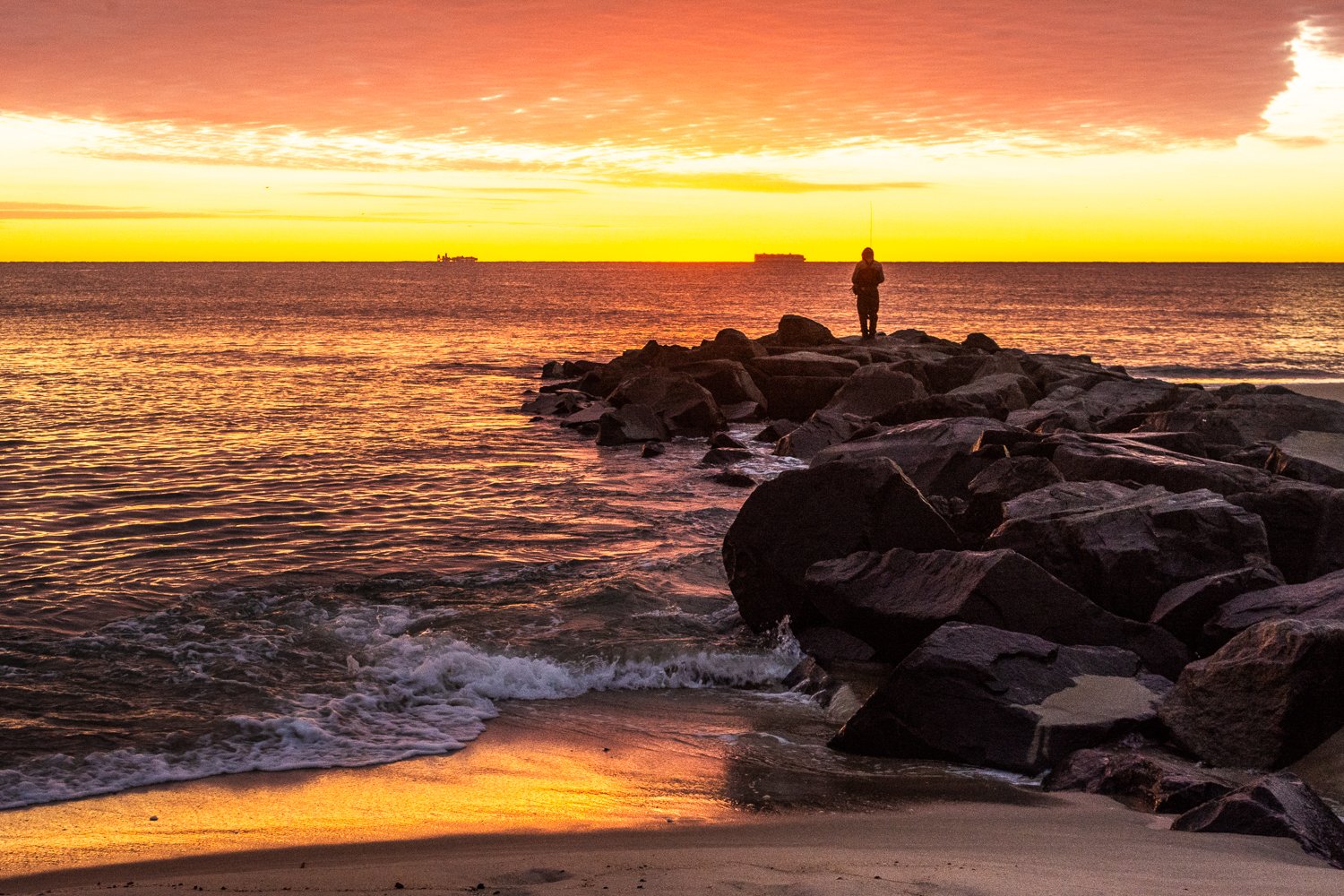 Solitude at a Long Branch, New Jersey, jetty.