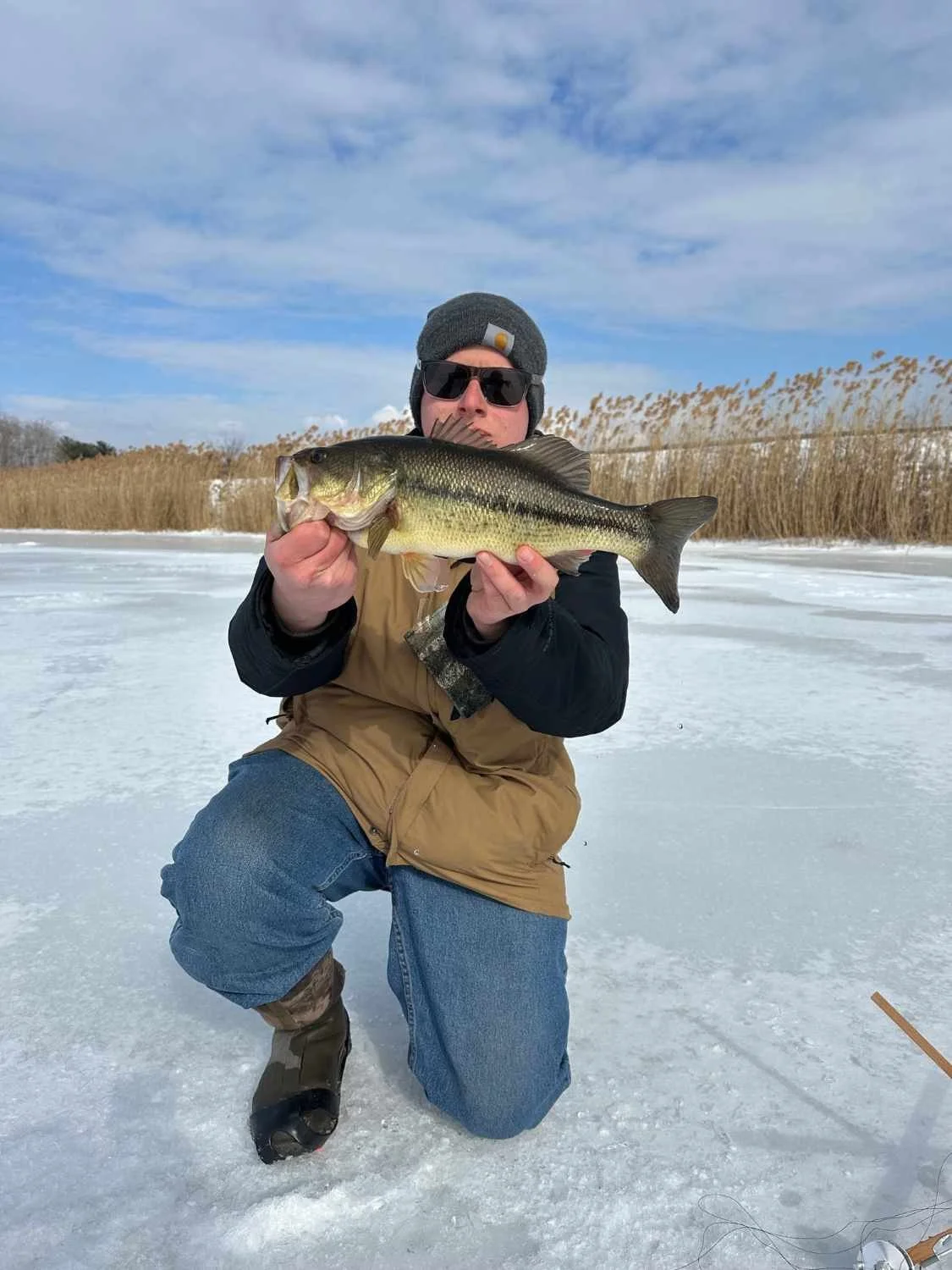 Nick's first largemouth came from 15 or 20 feet of water.