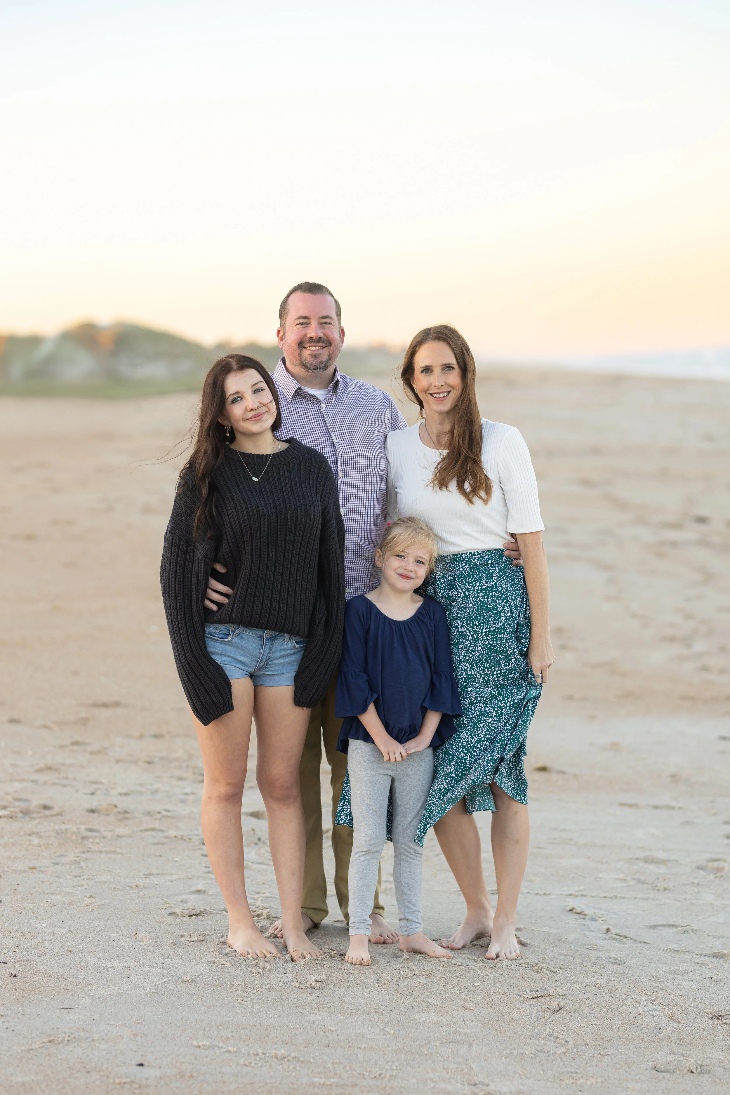 Family photo on the beach
