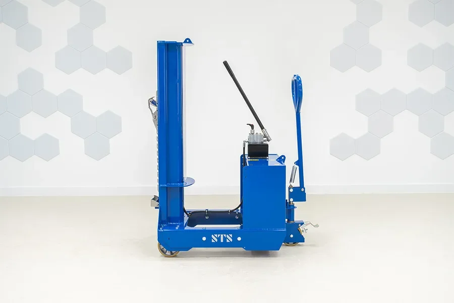 manual counterbalance drum lifter in situ