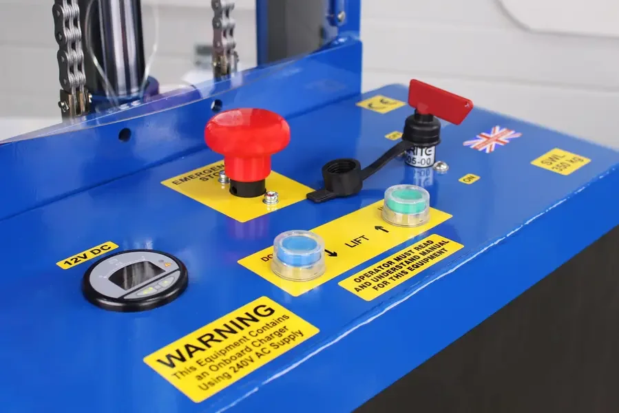 detail of electric lift system