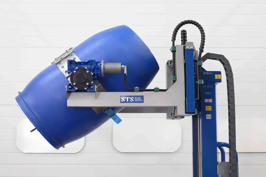 detail of powered rotation mechanism