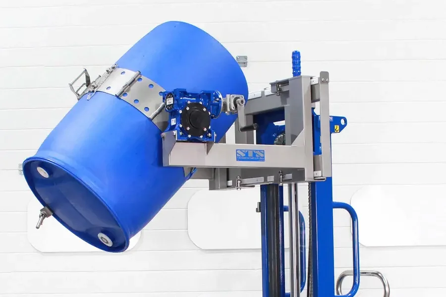 detail of the drum securing system