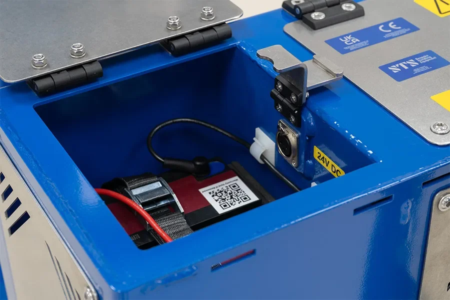 detail view of the AGM battery