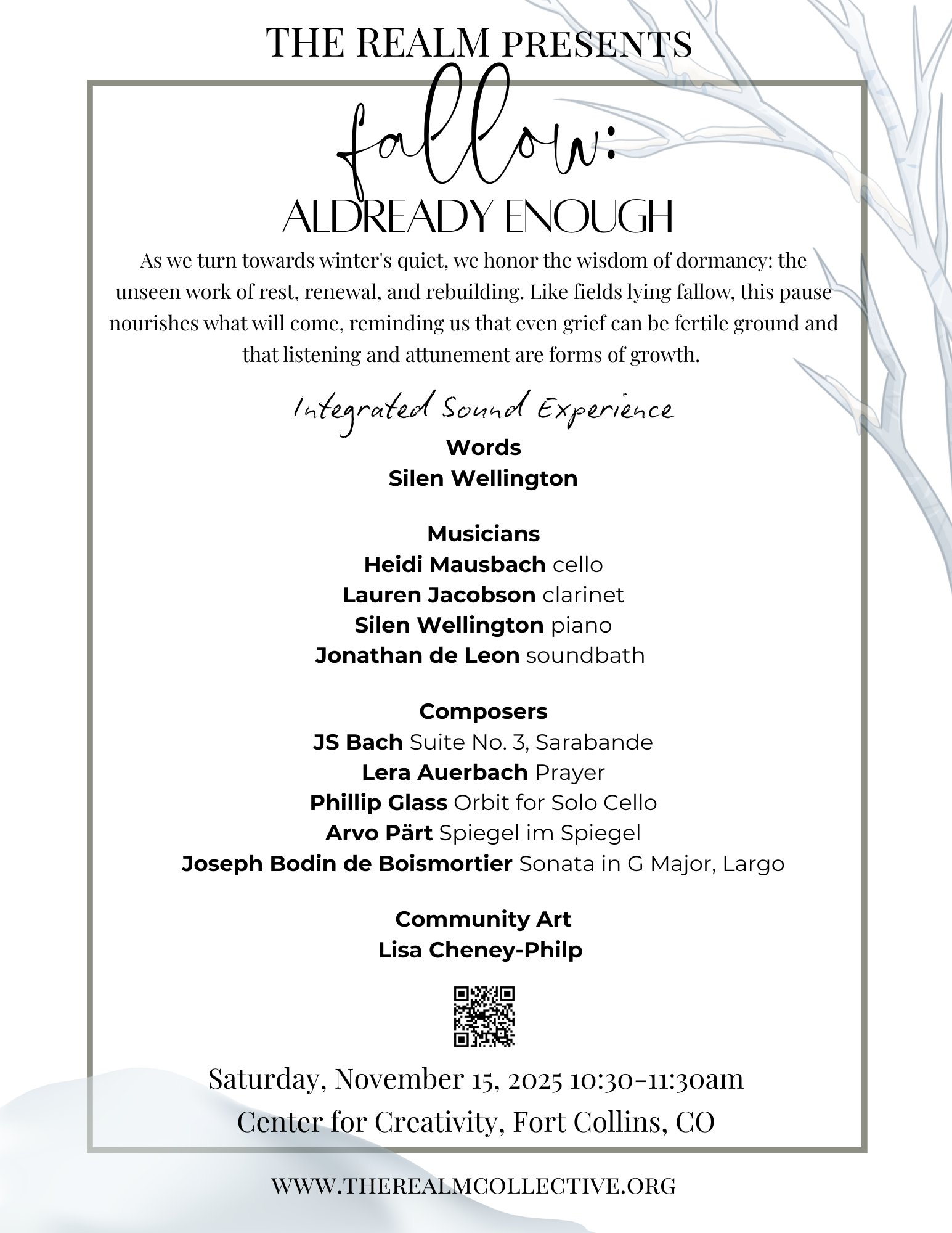 Program: JS Bach, Auerbach, Glass, Pärt, Boismortier