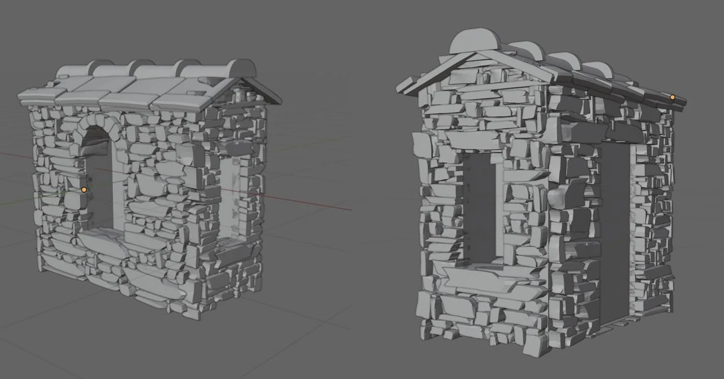 The full sized goods shed takes several days to generate of a fairly  powerful computer, but I&rsquo;m testing new features on a smaller model that only takes a few minutes... I can now generate lintels, cills and arches.