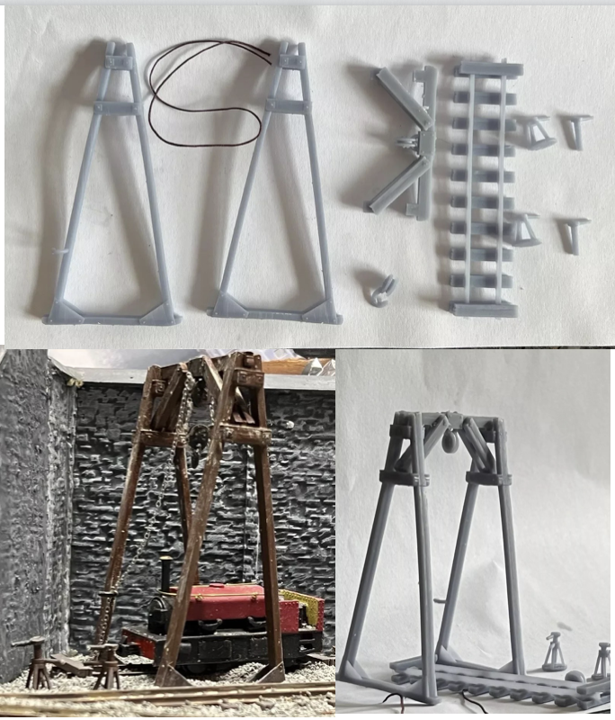 009 Narrow Gauge Hoist – OO9 Scale Industrial Lifting Crane for Model Railways