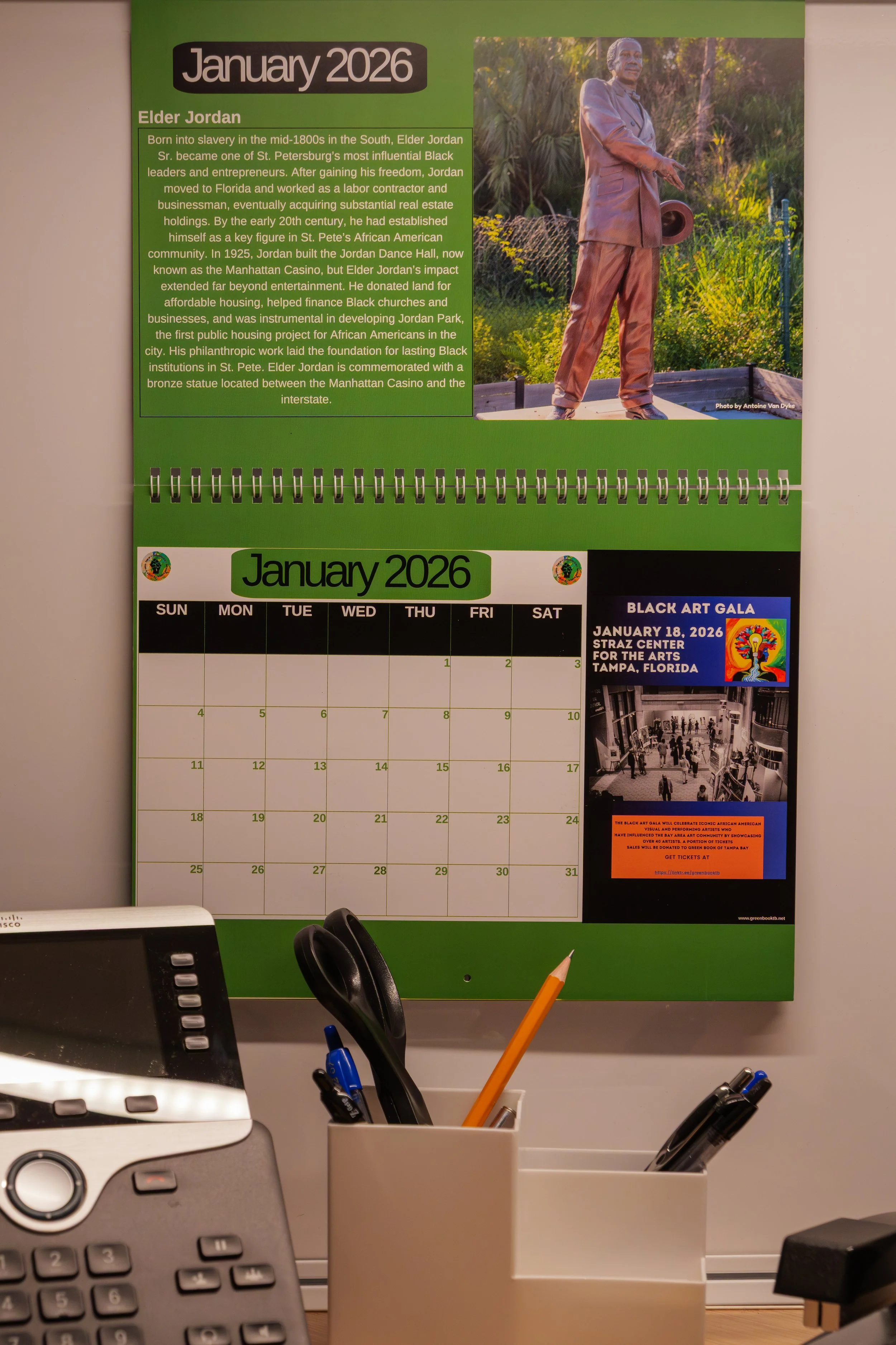 Calendar Ad for 2027 Green Book Wall Calendar