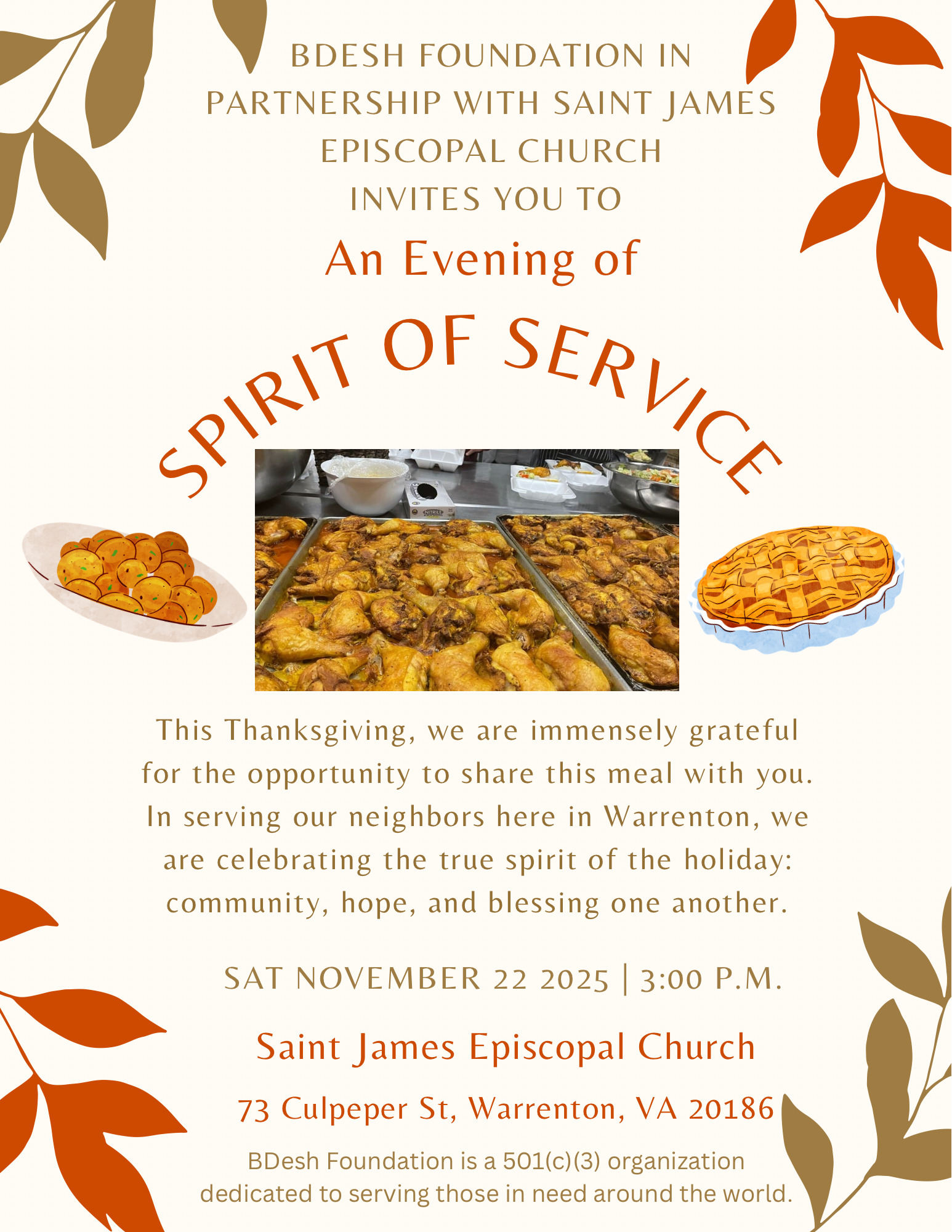 Helping with the Serve A Meal initiative on Nov. 22