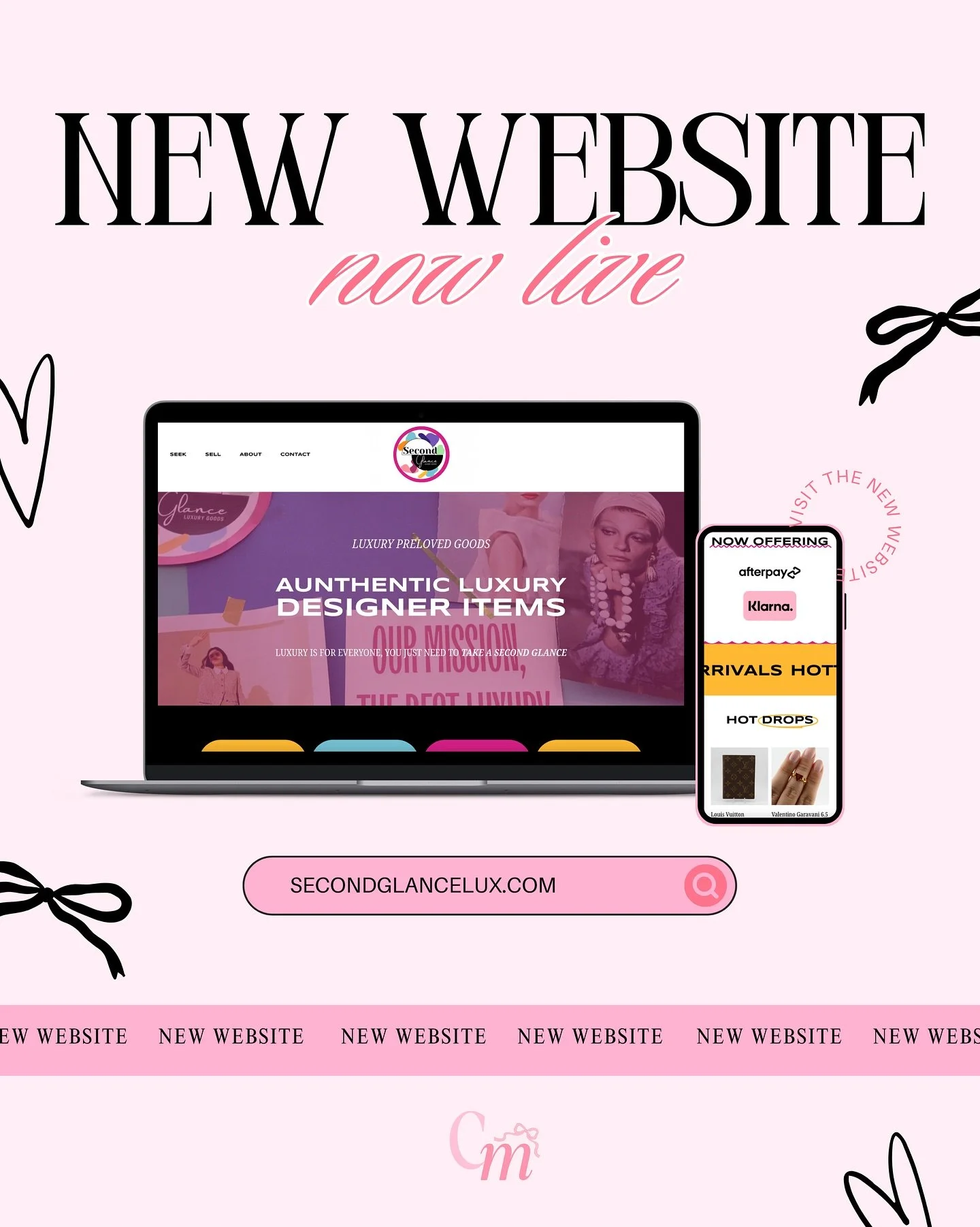 NEW WEBSITE LIVE ✨🩷 I LOVED working with @secondglancelux to rebrand her website to her digital dreams! It was such a joy building this site and building her a sweet space for her shop to have a home! 🥰
Go check out her new site to view all the go