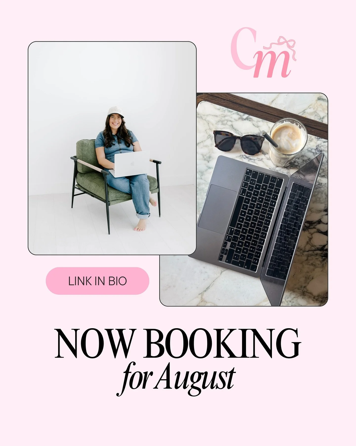 August is just a skip away - ready to say YES to your dream website?! Now’s the time! 🩷🎀 Head over to the link in our bio to fill out the inquiry form!