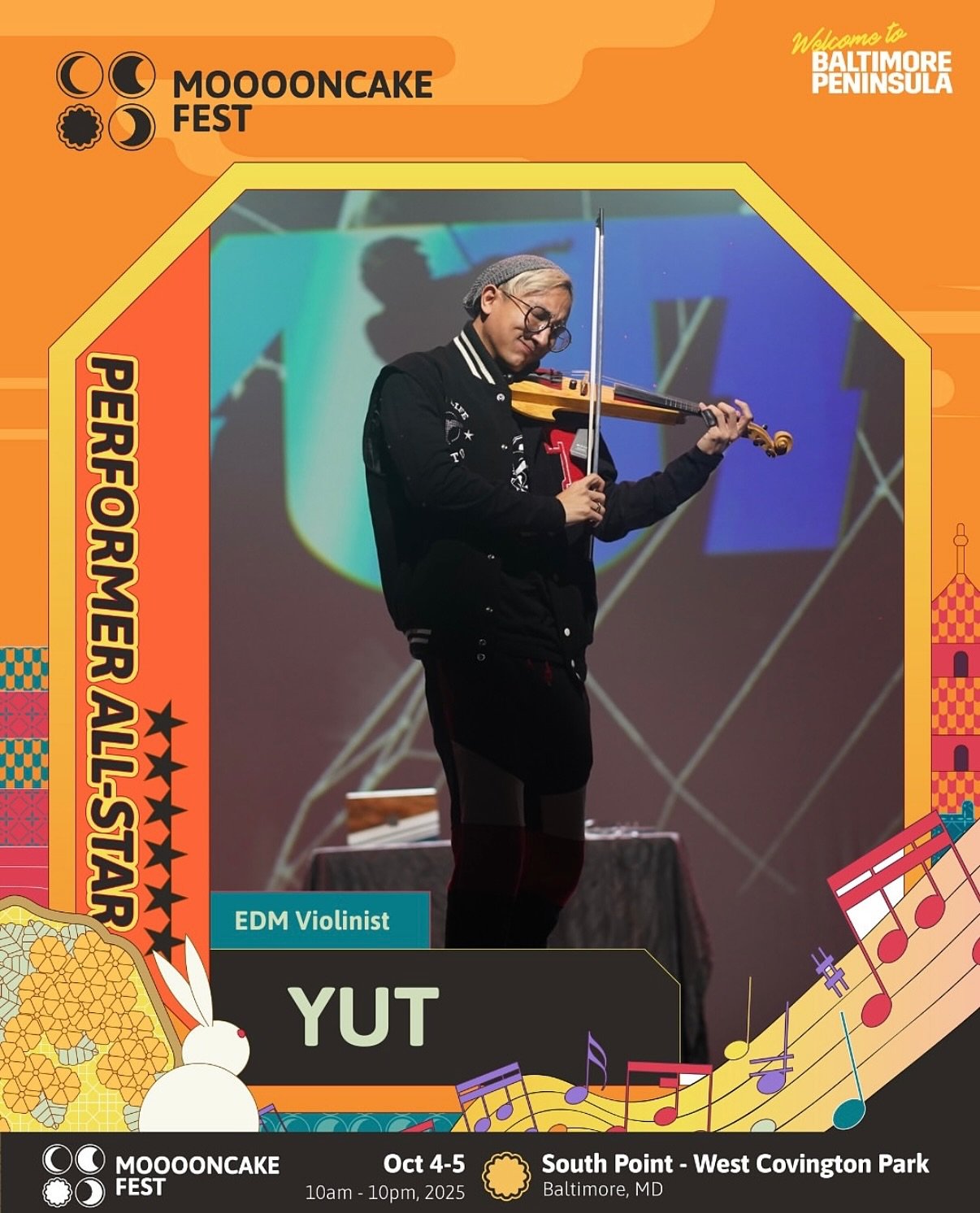 Turning Baltimore into the hottest buffet of vibes 🍱🔥🎻. I&rsquo;ll see yall at @mooooncakefest this Saturday!! Can&rsquo;t wait! 😊😊😊