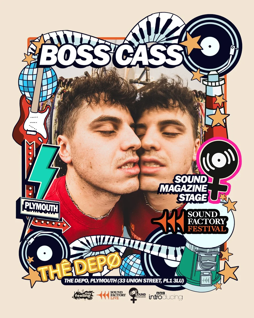 South West’s own BOSS CASS is a high-octane one-man punk powerhouse, complete with old-school ghetto blaster and full stage show, including a homemade lighting rig. His music sits somewhere between Soft Play, Beastie Boys and IDLES - high-energy, inf