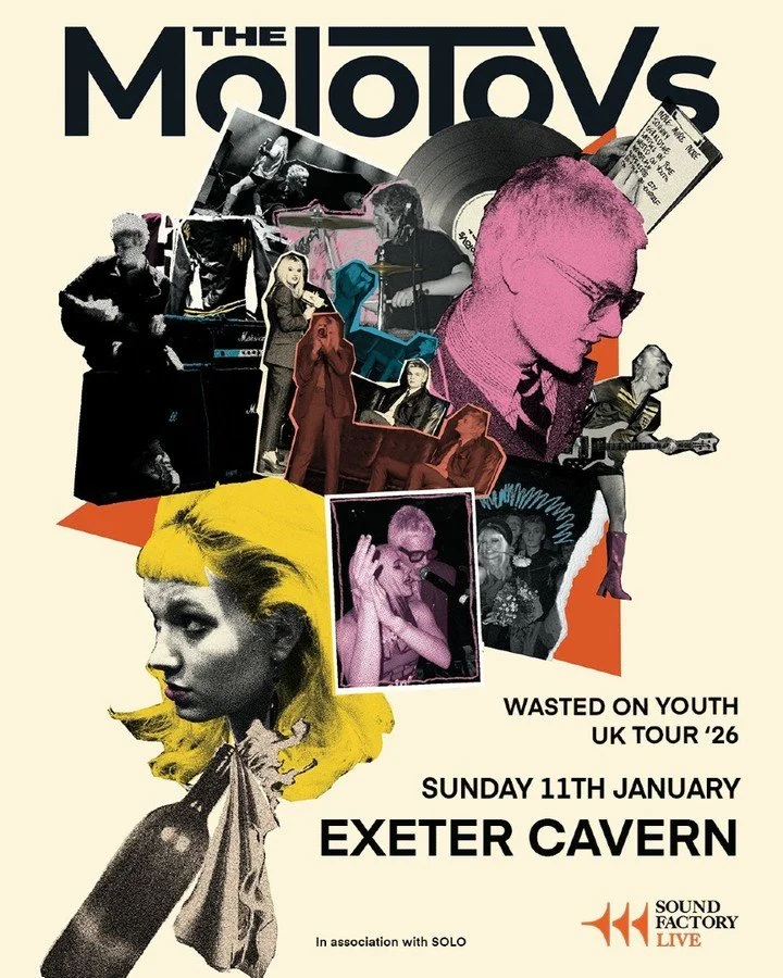 THE MOLOTOVS ON TOUR.
January 11th 2026 at THE CAVERN, EXETER 🙌
TICKETS ON SALE NOW 🔥 
This will sell out quickly so get them while you can!