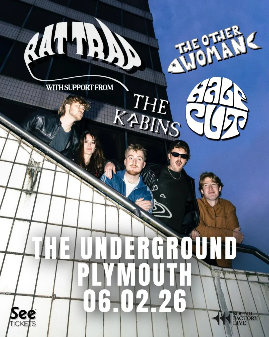 IT'S TONIGHT!! 🔥🎟️⭐

RATTRAP at The Underground, with The Kabins, The Other Woman &amp; Half cut!!