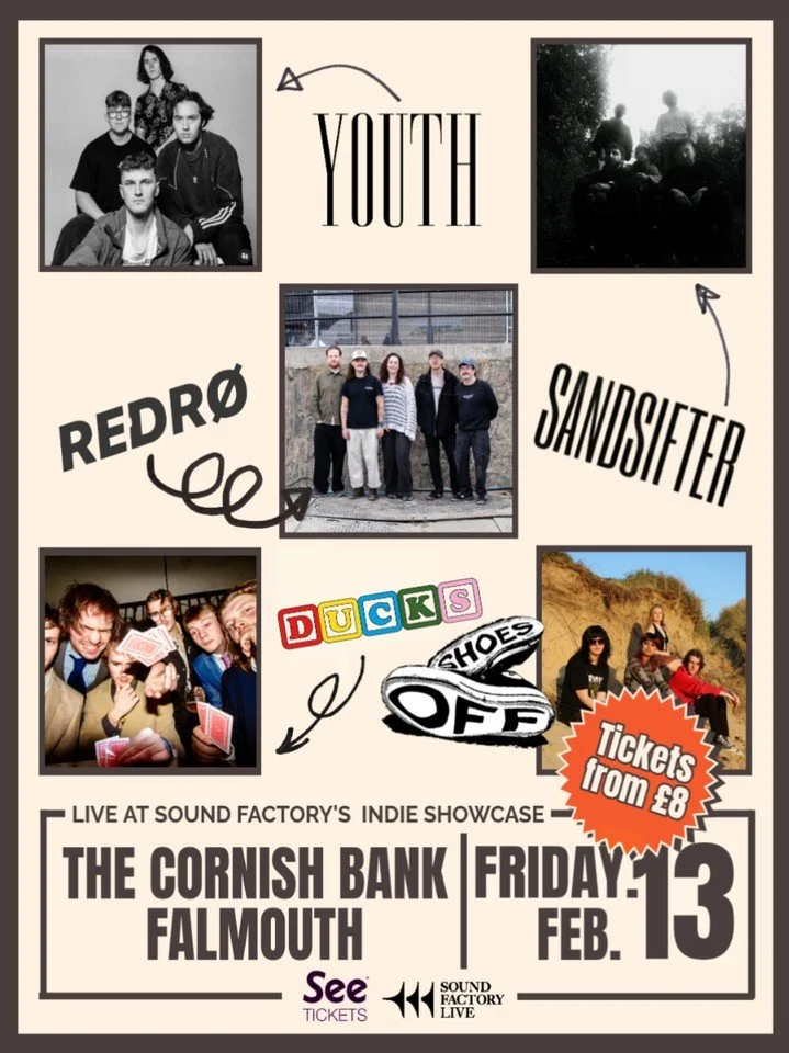 LESS THAN A WEEK TO GO UNTIL SOUND FACTORY INDIE SHOW CASE! 🔥🤩

A night celebrating Falmouth's best Indie music... make sure to grab your tickets so you don't miss out on this stacked line up!!