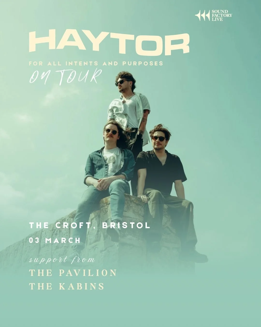 THIS MONTH AT SOUND FACTORY! 🤩

03.03 - HAYTOR IN BRISTOL, The Croft

07.03 - THE RHODES IN PLYMOUTH, The Underground

20.03 - HAYTOR IN EXETER, Phoenix

21.03 - THE VELVET HANDS IN BRISTOL, The Golden Lion