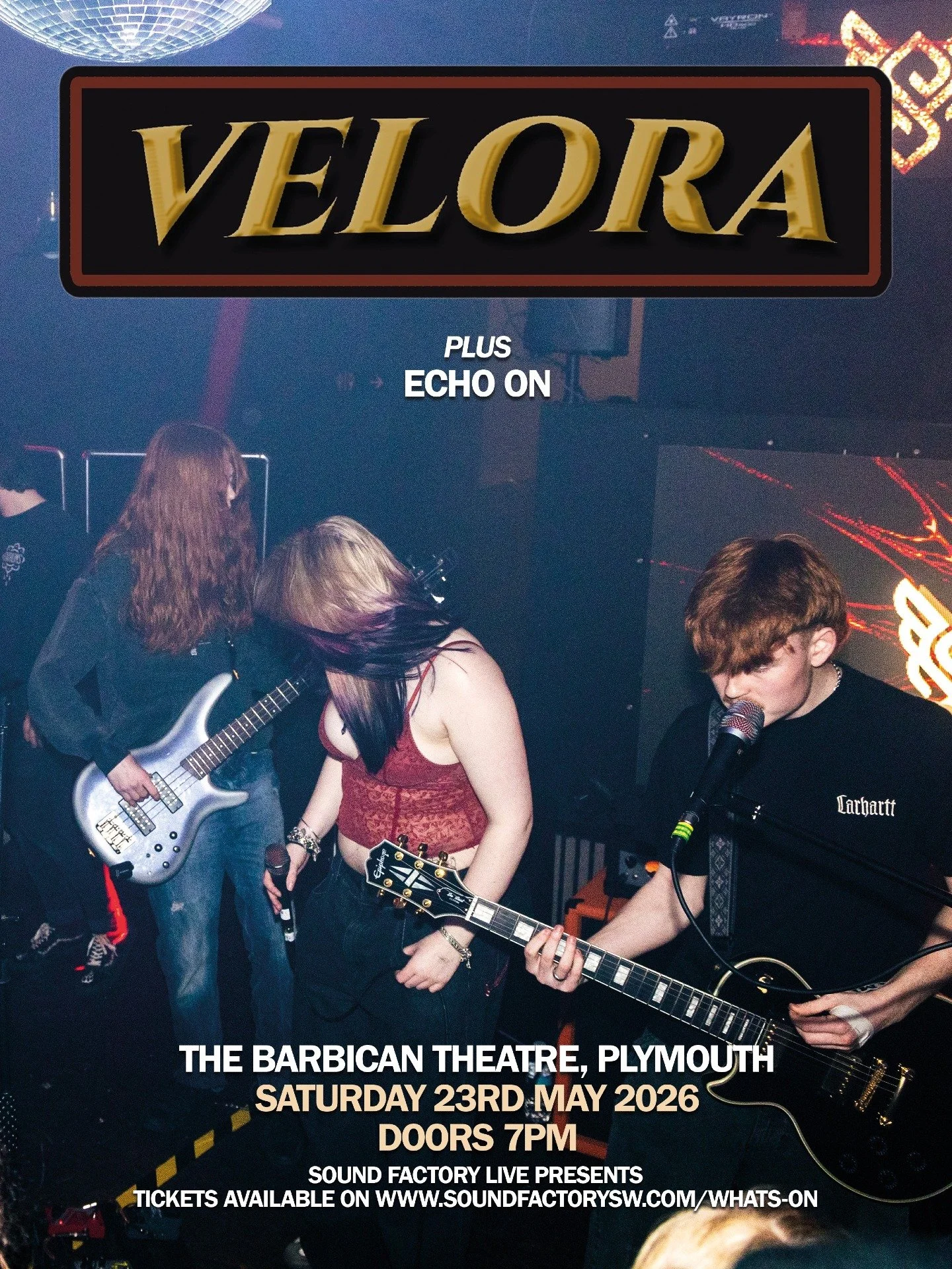 ONE MONTH TO GO! 🔥

VELORA HEADLINE THE ICONIC BARBICAN THEATRE, WITH SUPPORT FROM ECHO ON!

MAKE SURE TO GRAB YOUR TICKETS NOW!