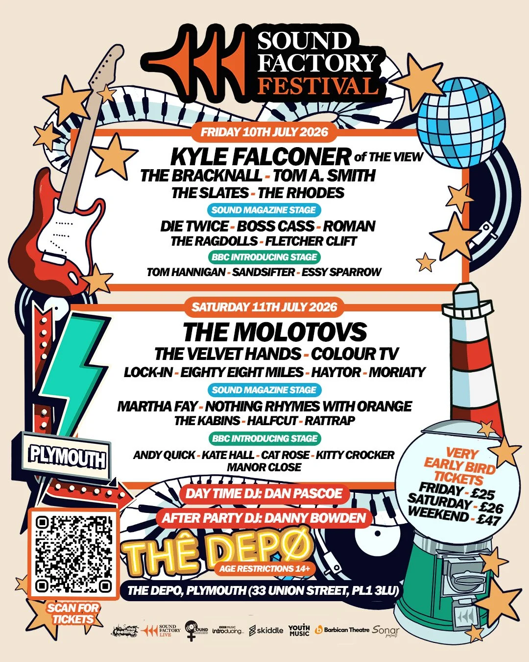 The lineup is stacked. The Depo is ready. Plymouth, are you? 🎸⚡
Sound Factory Festival | 10&ndash;11 July
🎟️ Tickets in bio &mdash; don't wait on this one.