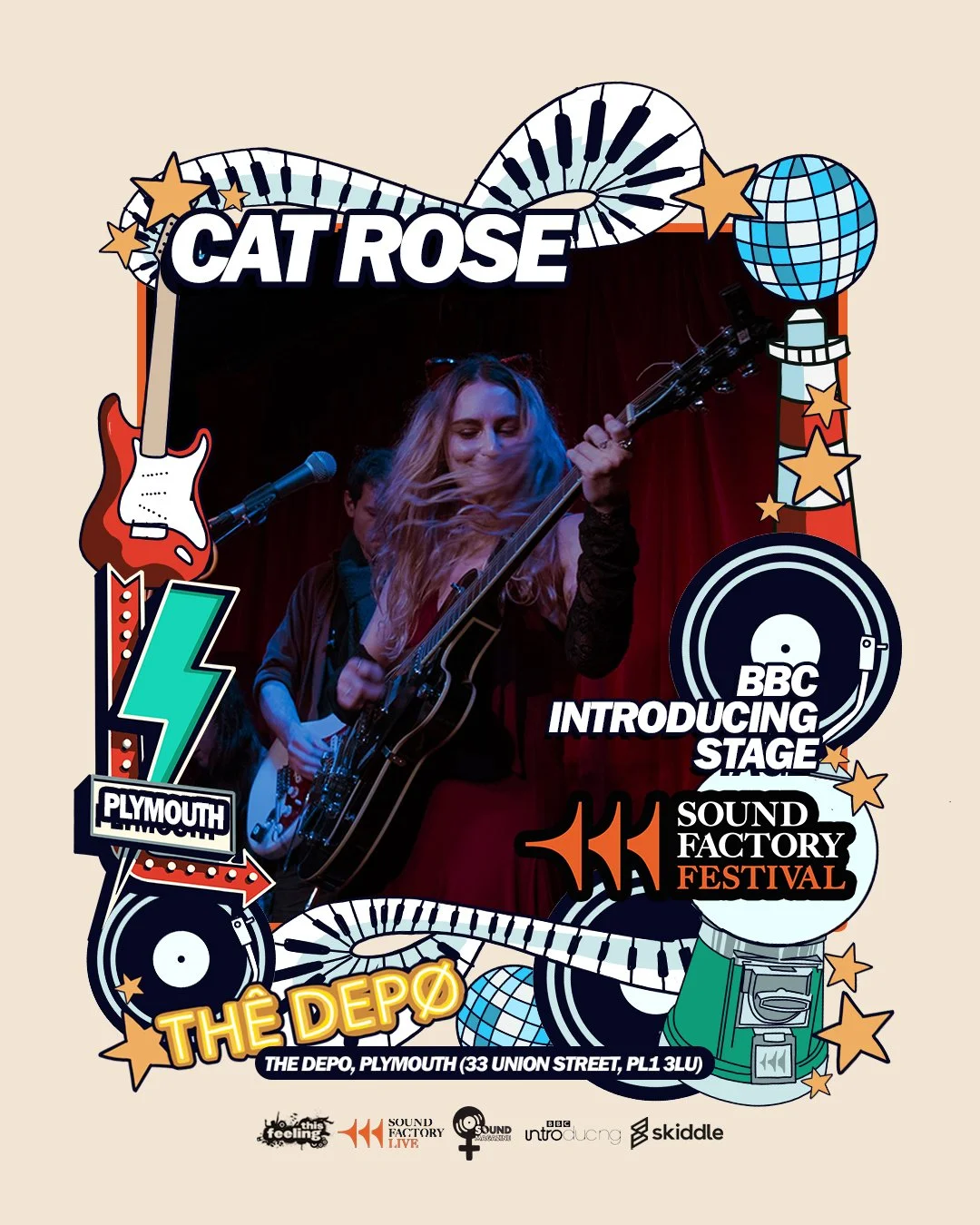 Cat Rose is a rising indie-folk singer and songwriter, based in Plymouth. Cat started her journey with the Barbican Theatre Rebels programme (funded by Youth Music) and since then has released her debut EP ‘WASTE LAND’, known for its exploration of d