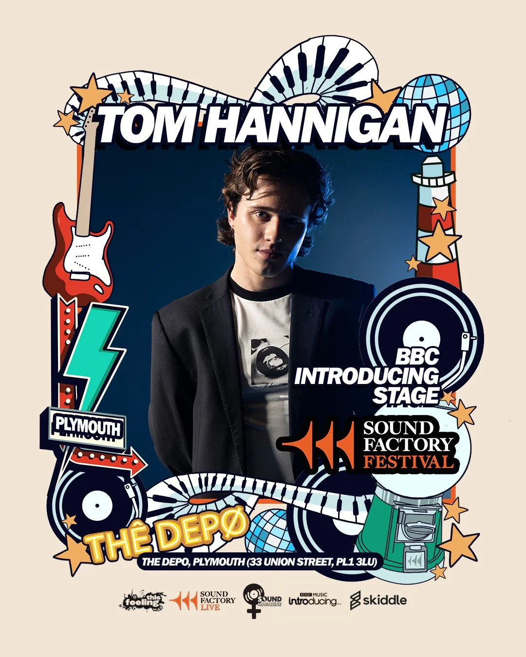 Tom Hannigan and his band are a vibrant three-piece pop group from Cornwall. Live, Tom channels the energy of Harry Styles and Dua Lipa, blended with the classic piano-driven musicality of Billy Joel. His songs explore joy, heartbreak, reflection, an