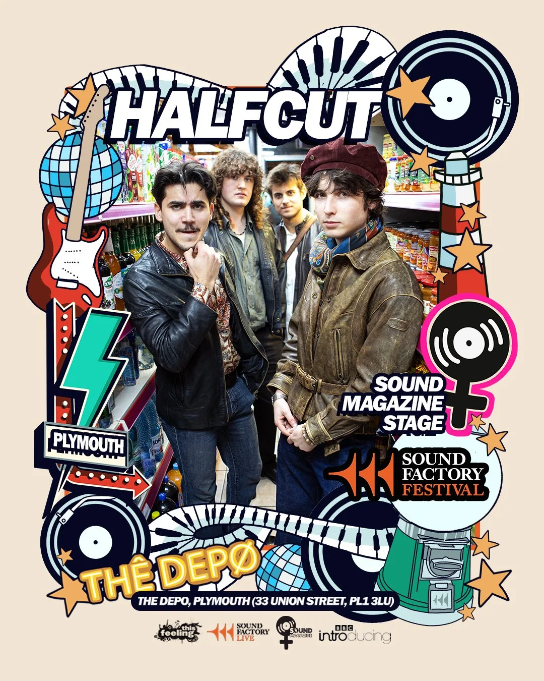 Exeter’s hidden gem Halfcut blends Lucas’ vocals - which have a haunting likeness to those of Bowie or Morrison - with the modern eclectic lyricism of a recent Alex Turner. Their most recent EP ‘Rough & Tumble’ is narratively strong, their artistic i