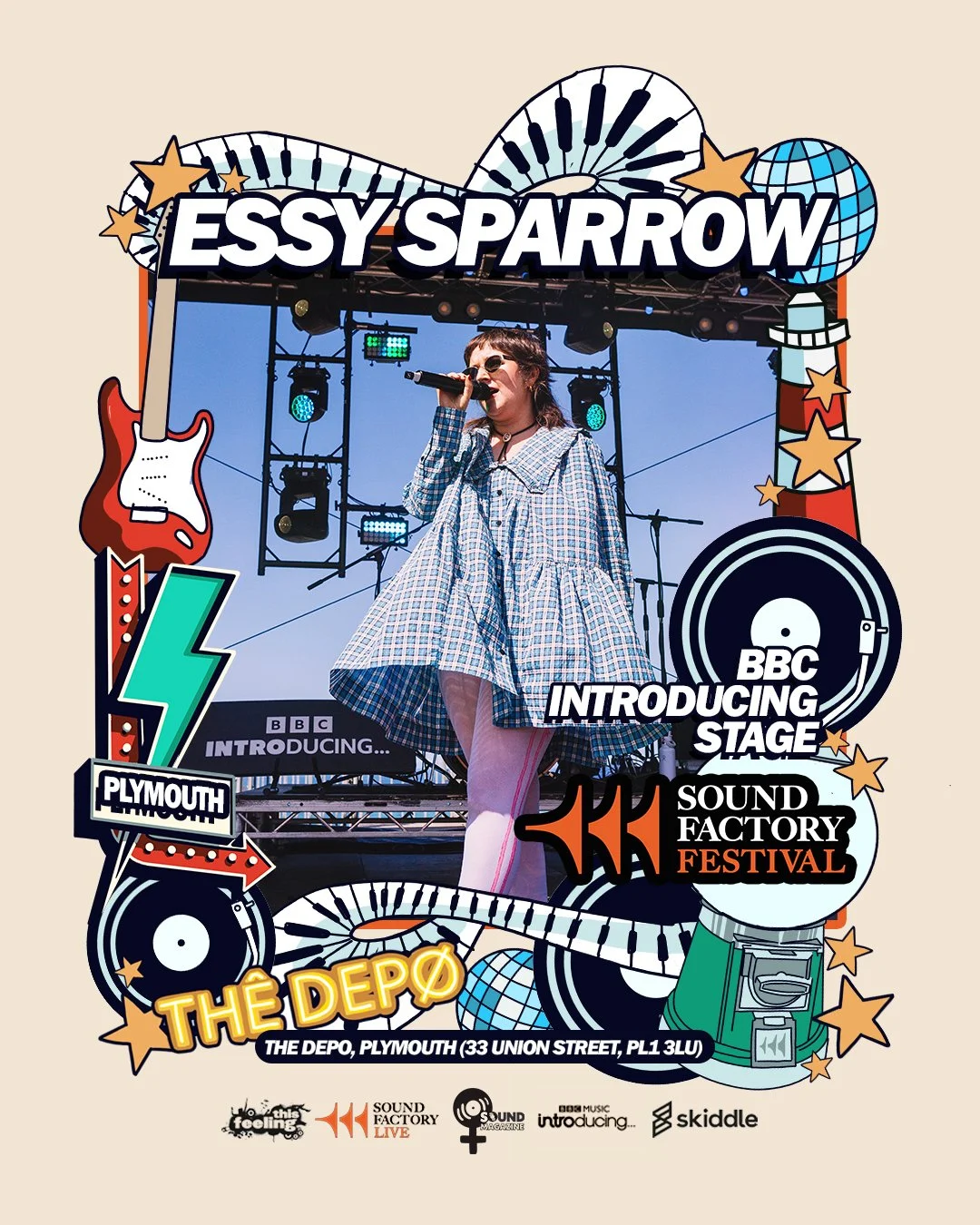 Hailing from Cornwall, Essy Sparrow is an indie-folk pop artist whose melodies are as sharp as her wit, known for her poignant storytelling and quick humour that feels both deeply personal and heartbreakingly relatable. Her debut EP ‘Still Upset Abou