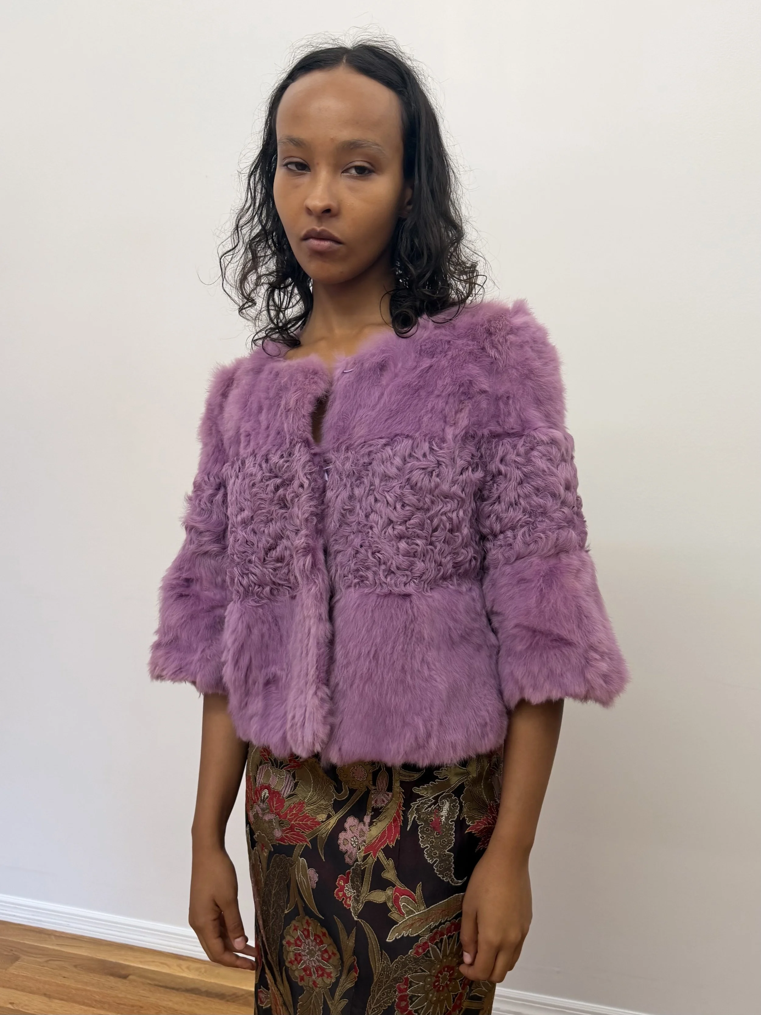 Purple Fur Jacket