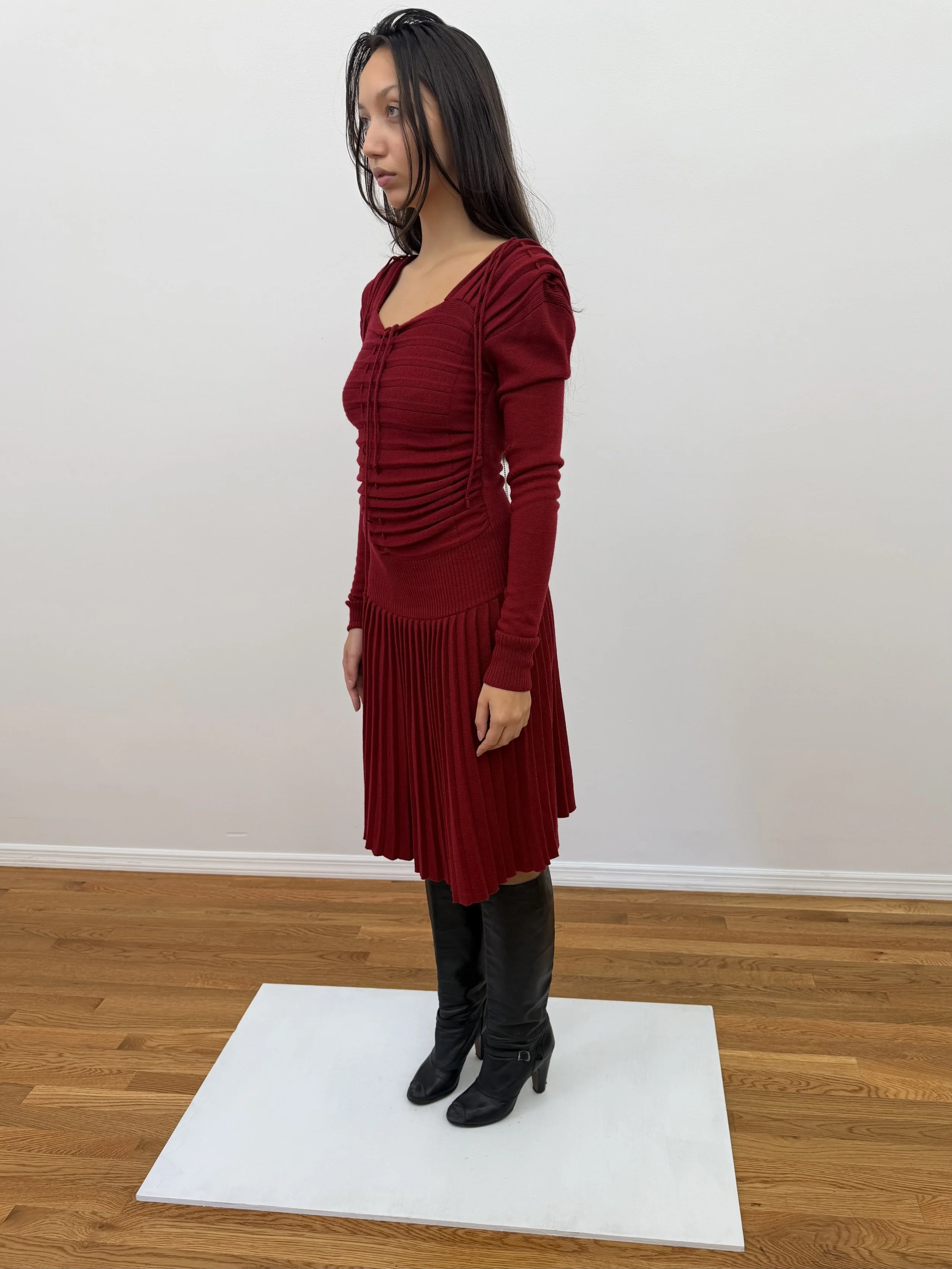 Red Knit Dress