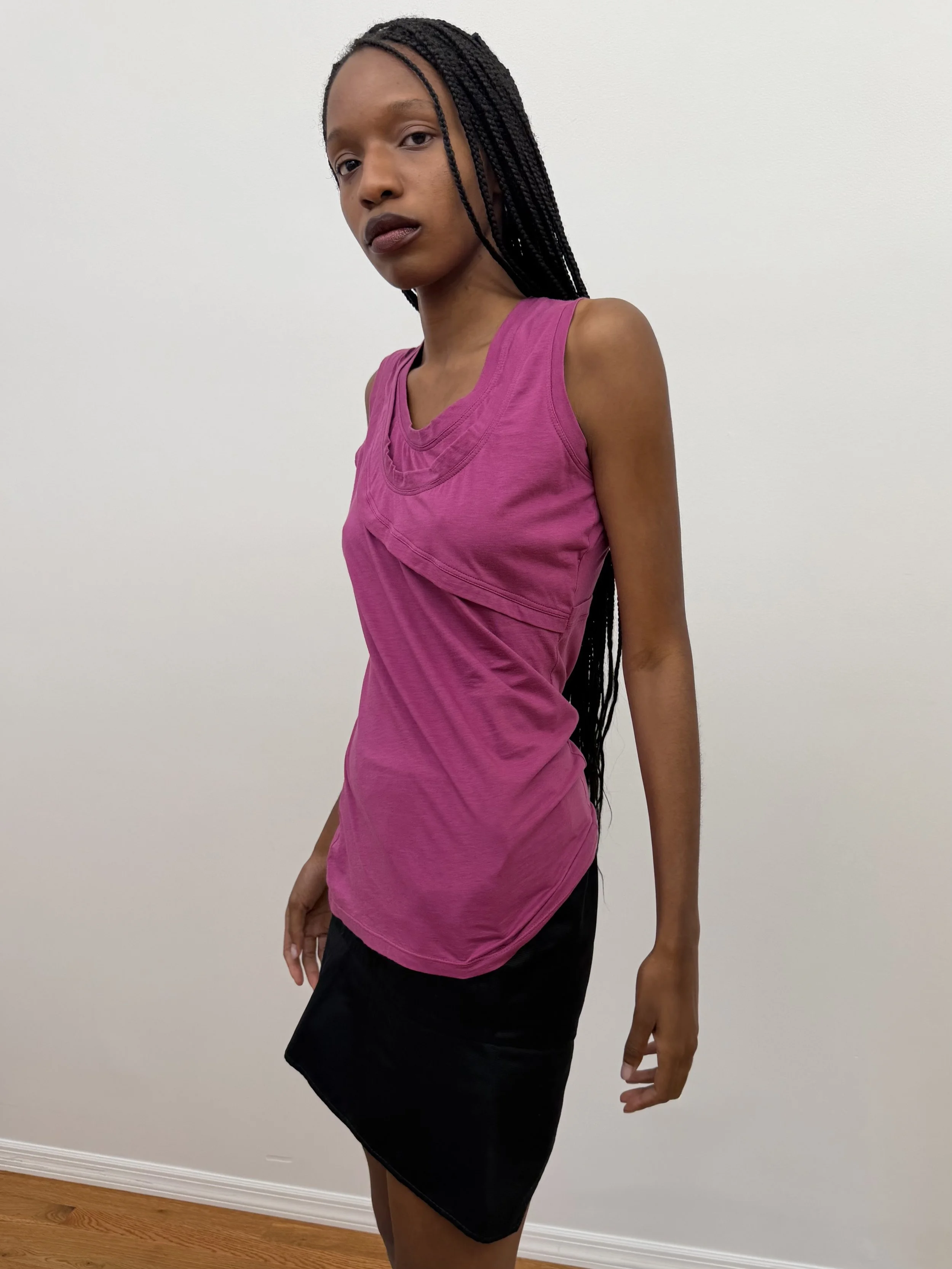 Fuschia Layered Tank