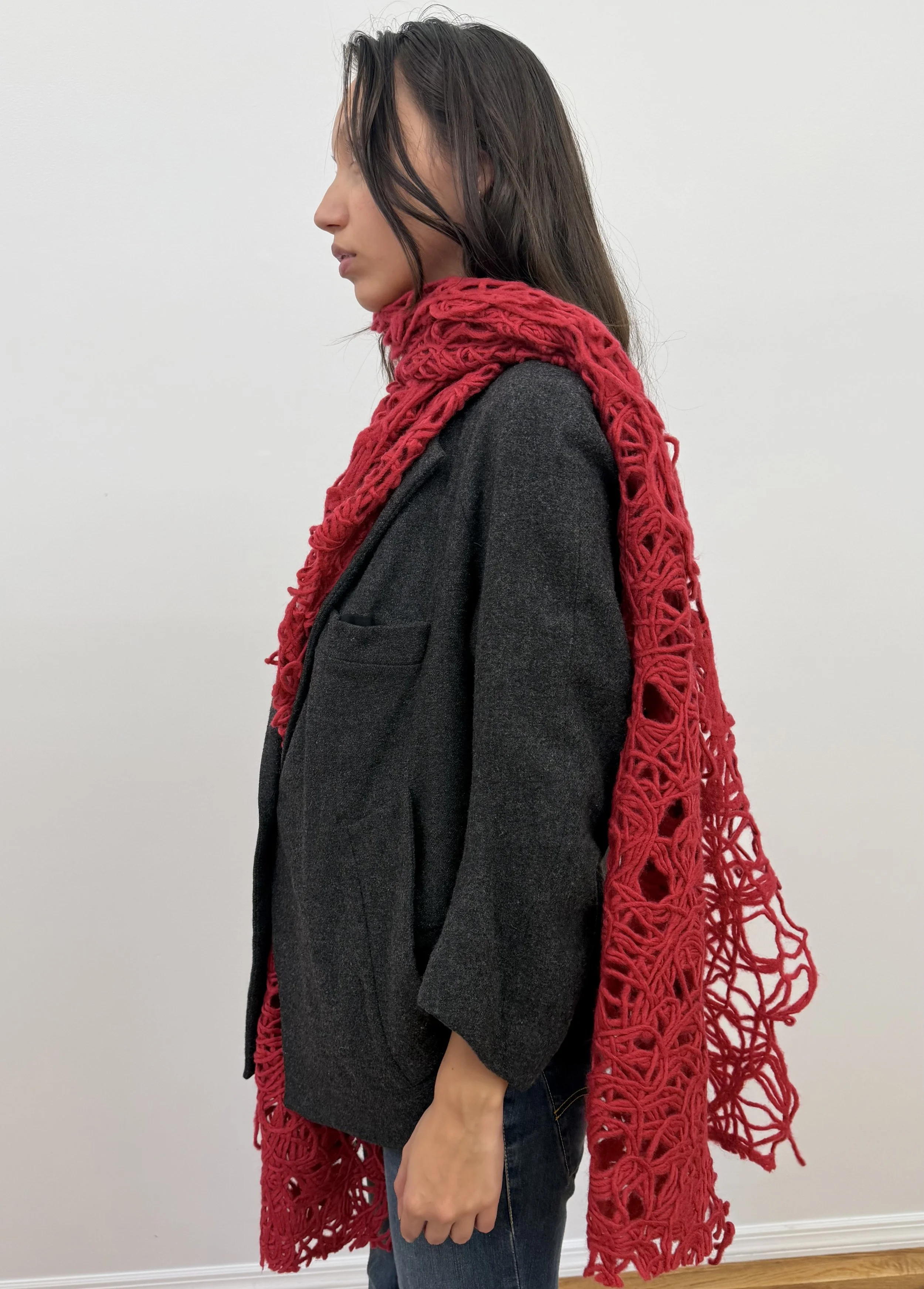 Red Wool Scarf