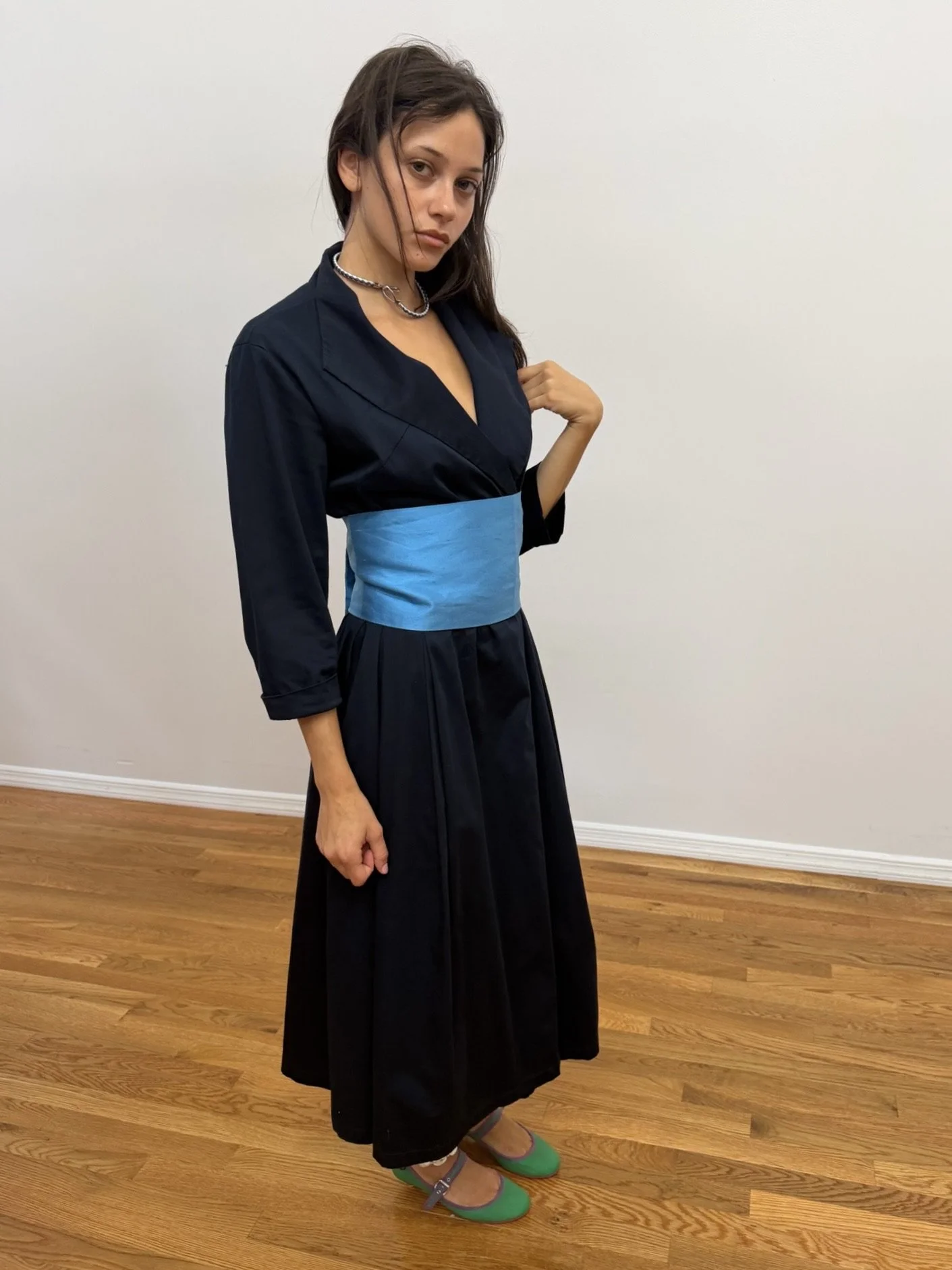 Navy Collar Dress