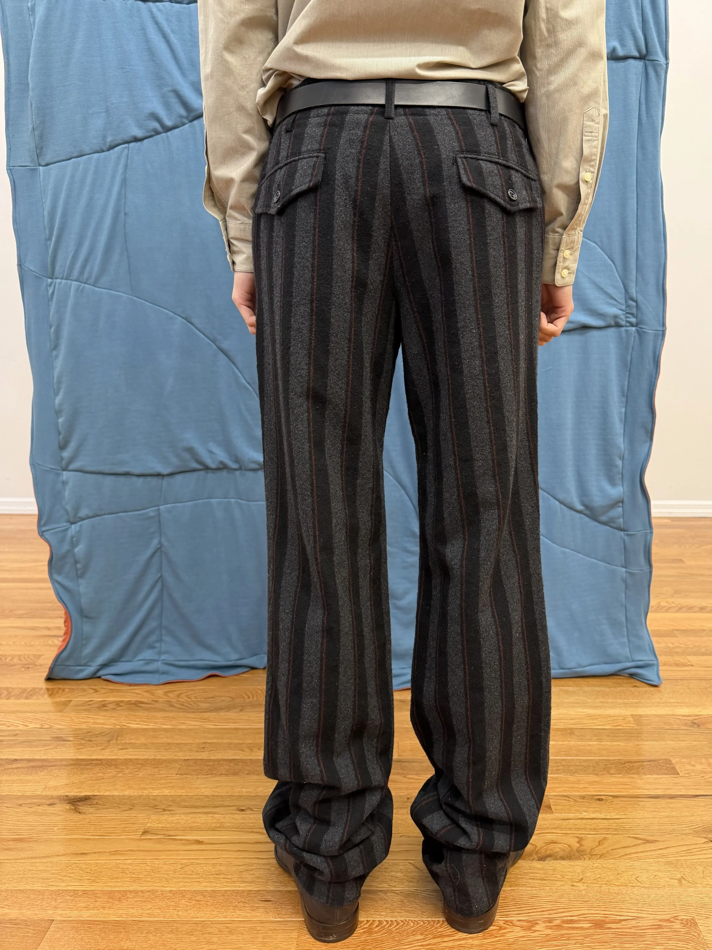 Pinstripe Wool Trousers