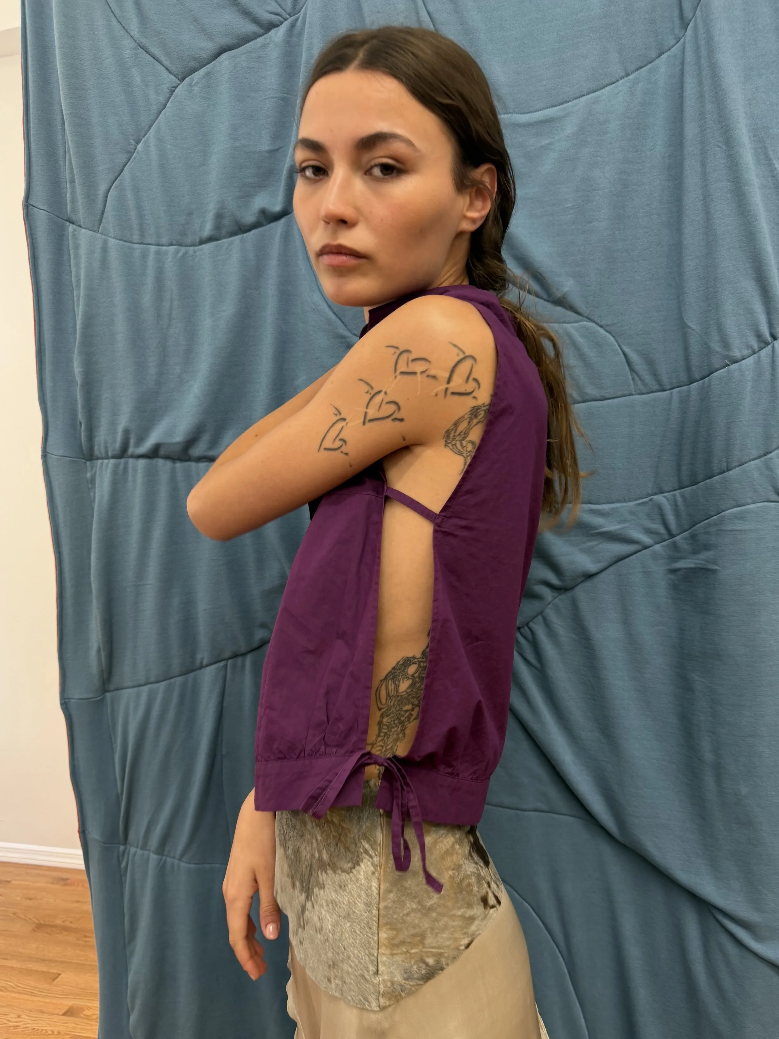 Purple Collared Tank