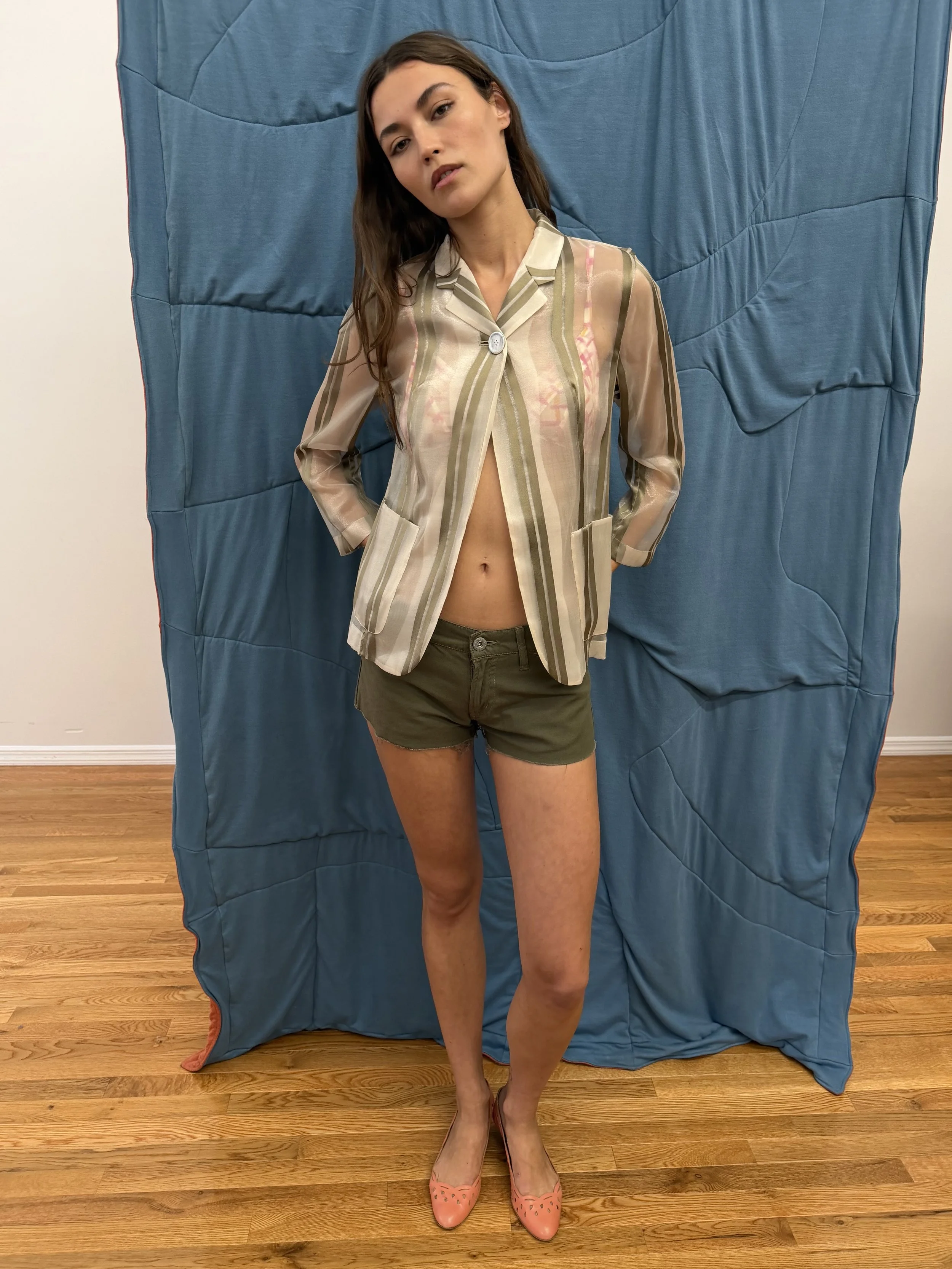 Striped Sheer Jacket