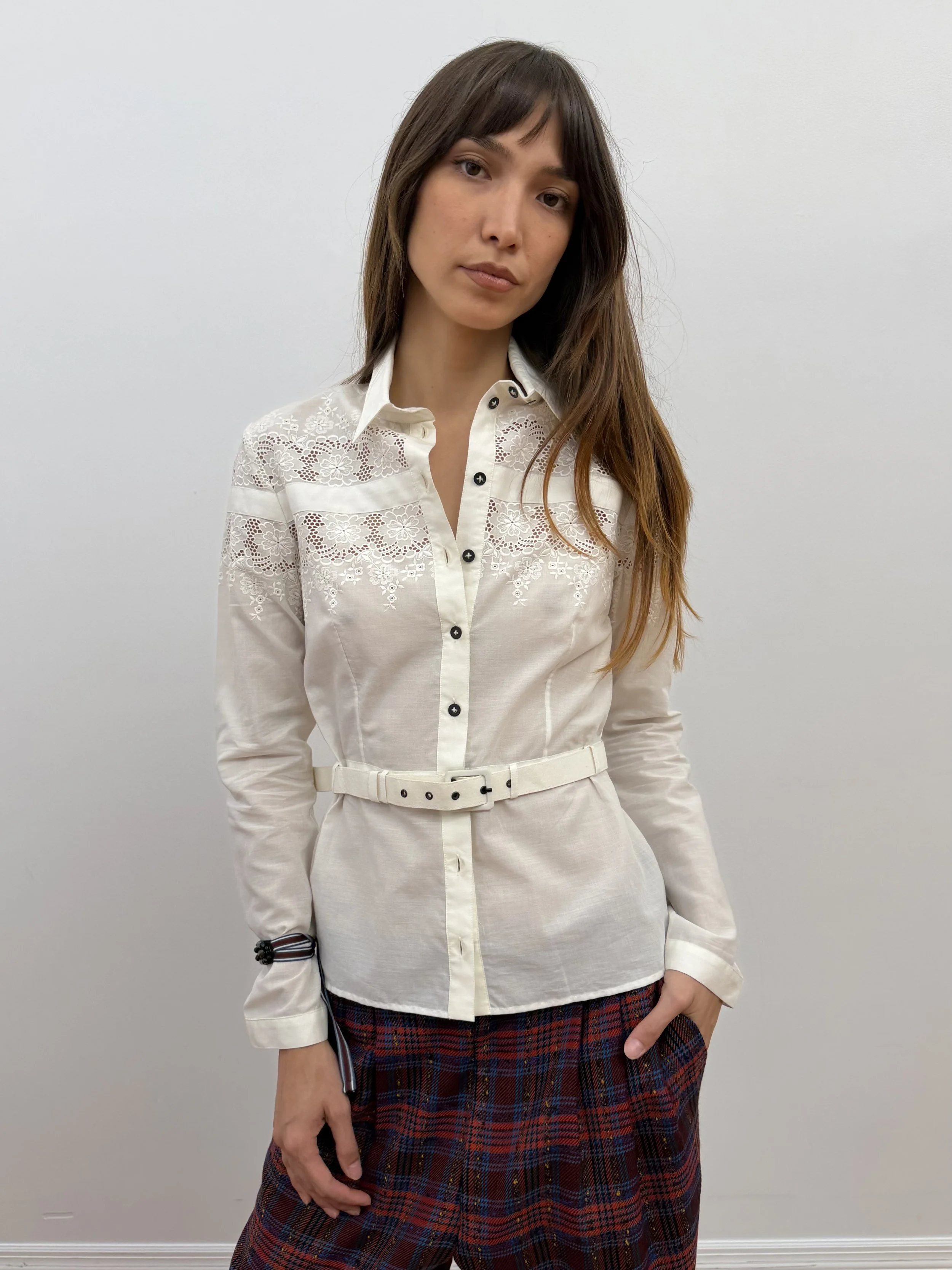 Lace Pointelle Blouse