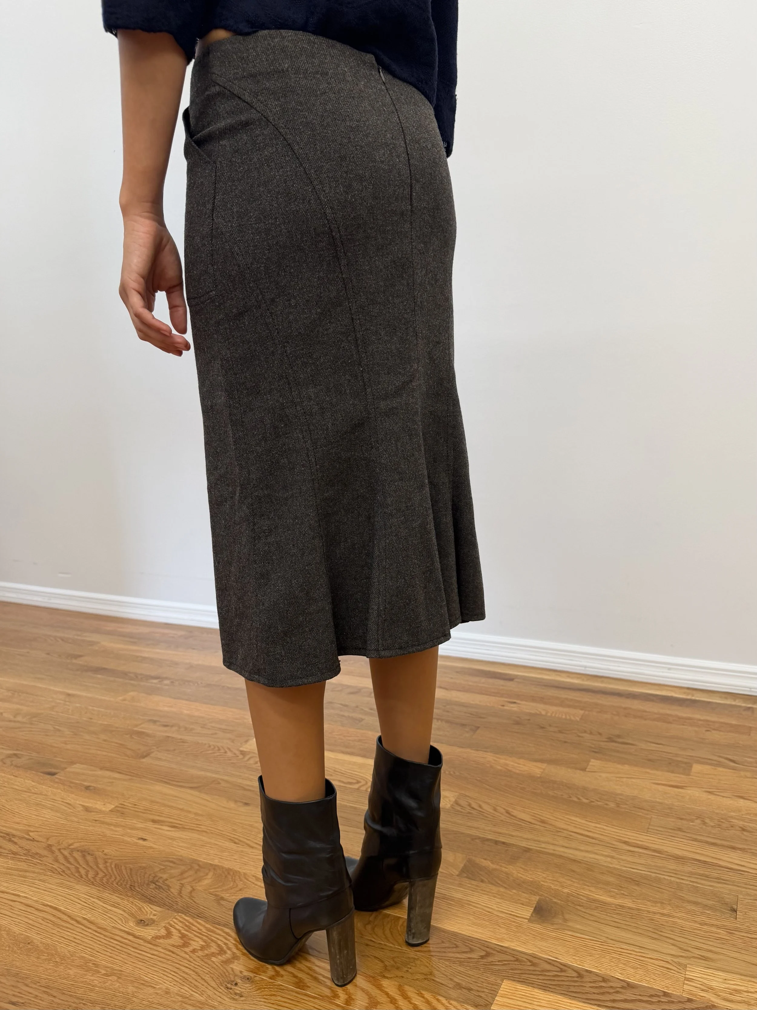 Brown Pencil Skirt