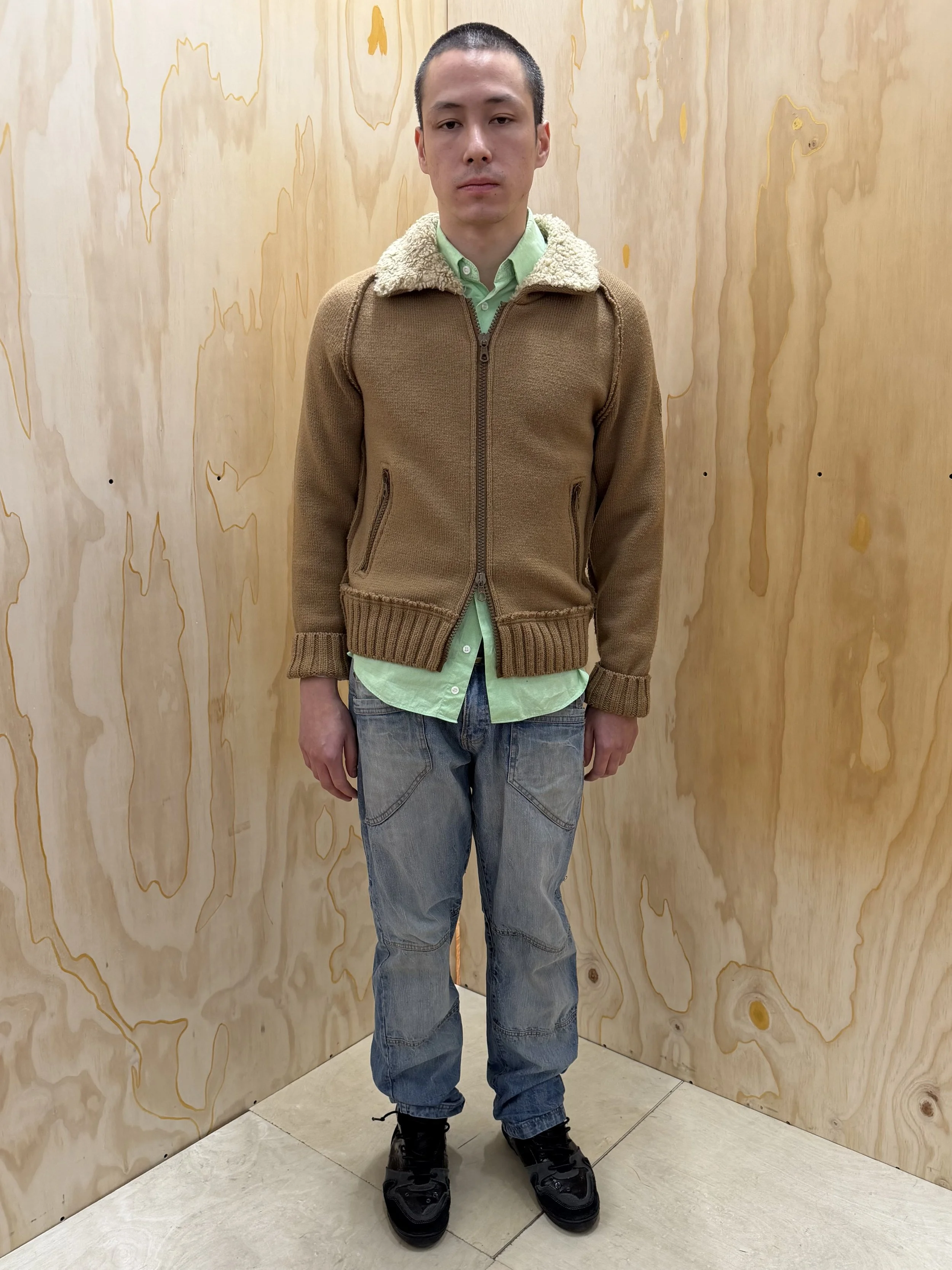 Beige Knitted Jacket