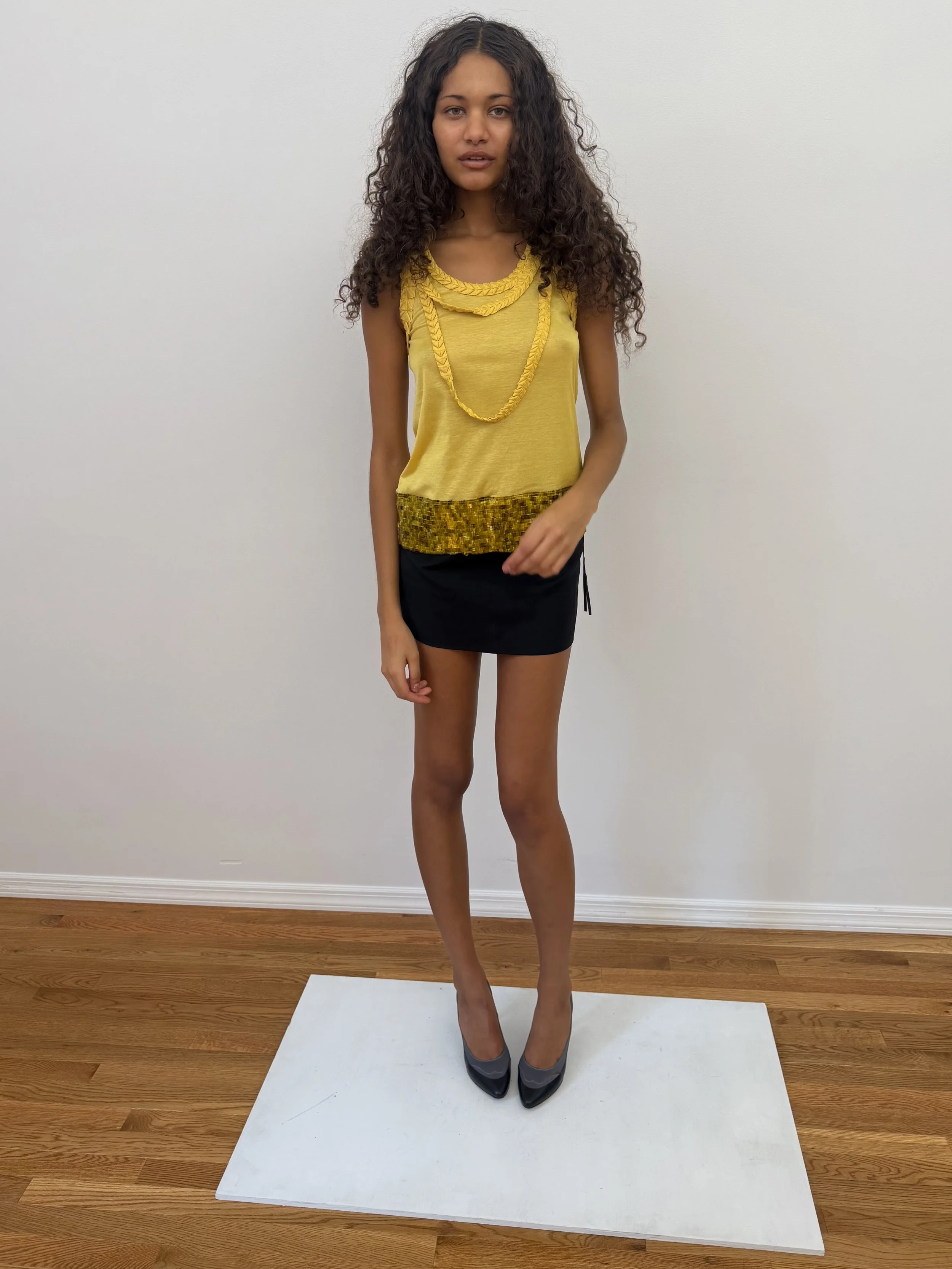 Yellow Sequin Tank