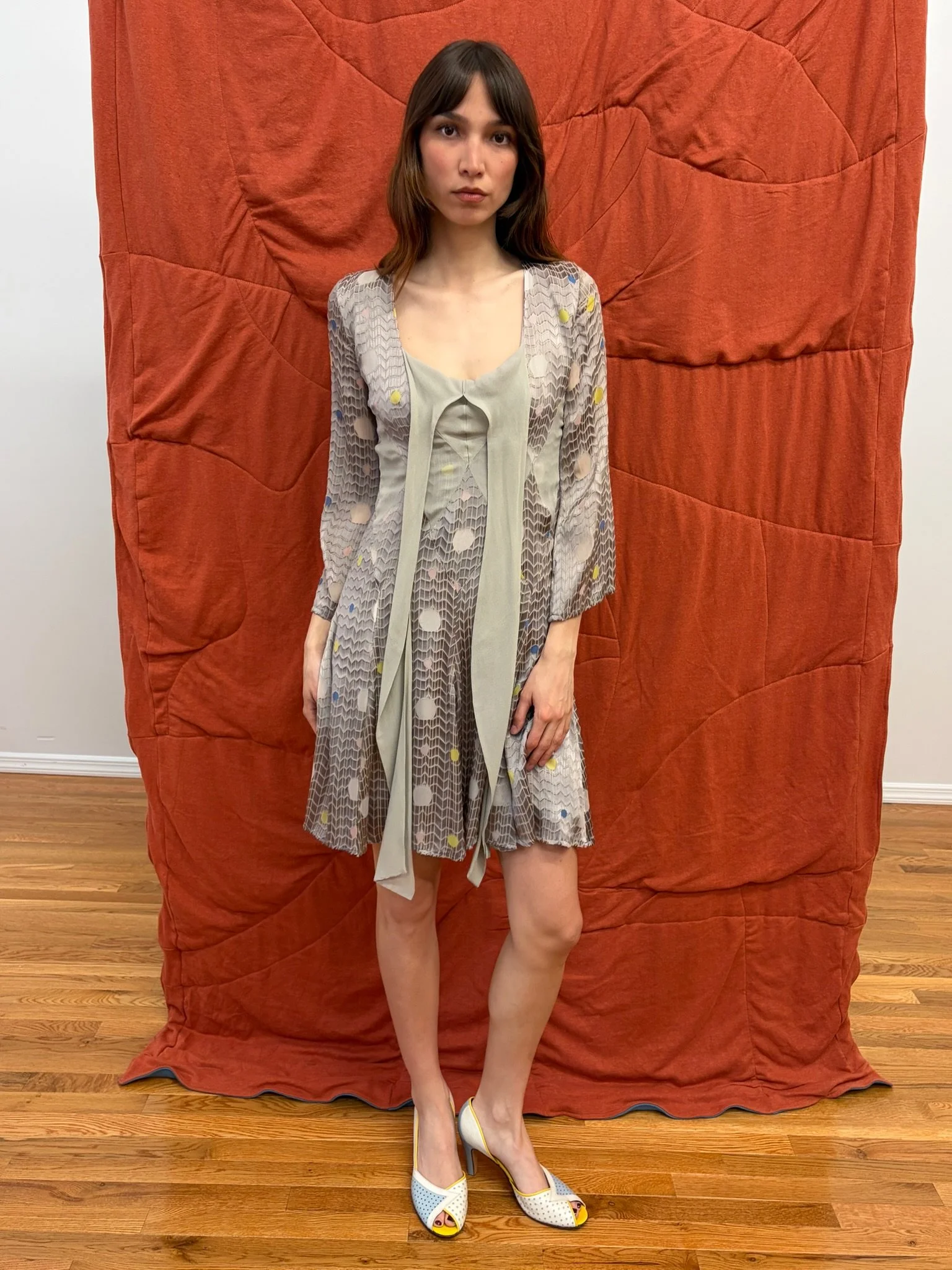 Purple Printed Dress*